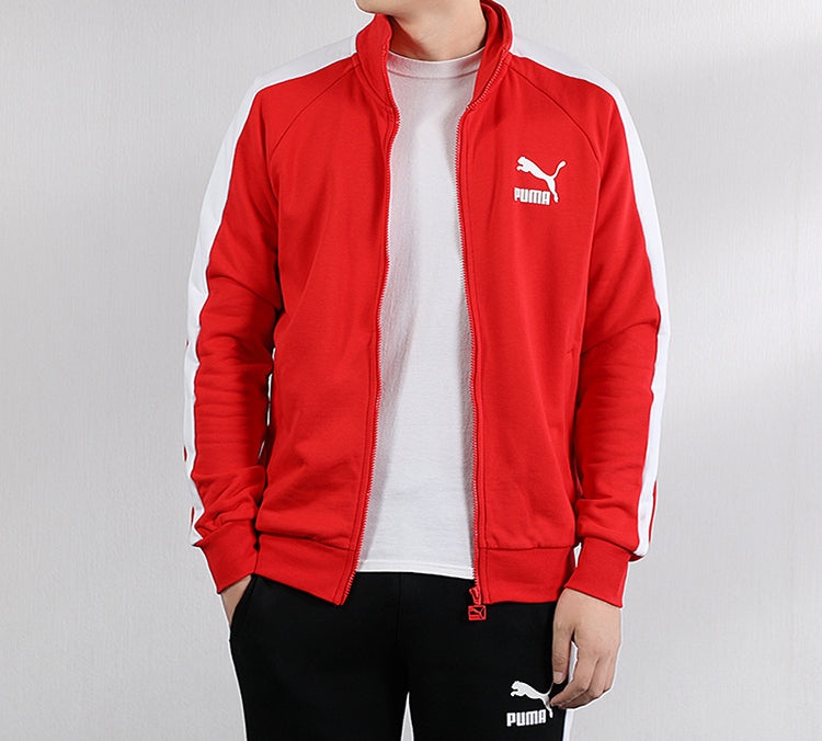 PUMA Iconic Minimalistic Casual Stand Collar Jacket Red 595976-11 - 3