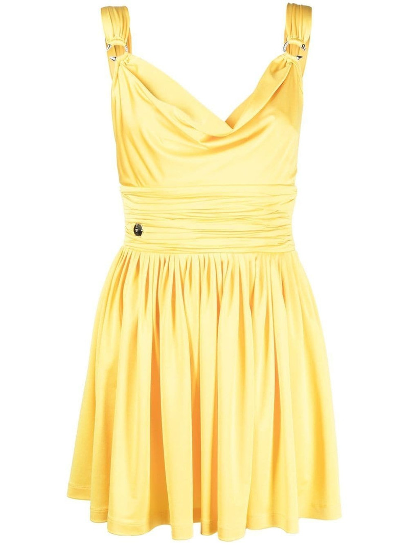 gathered waist mini dress 1