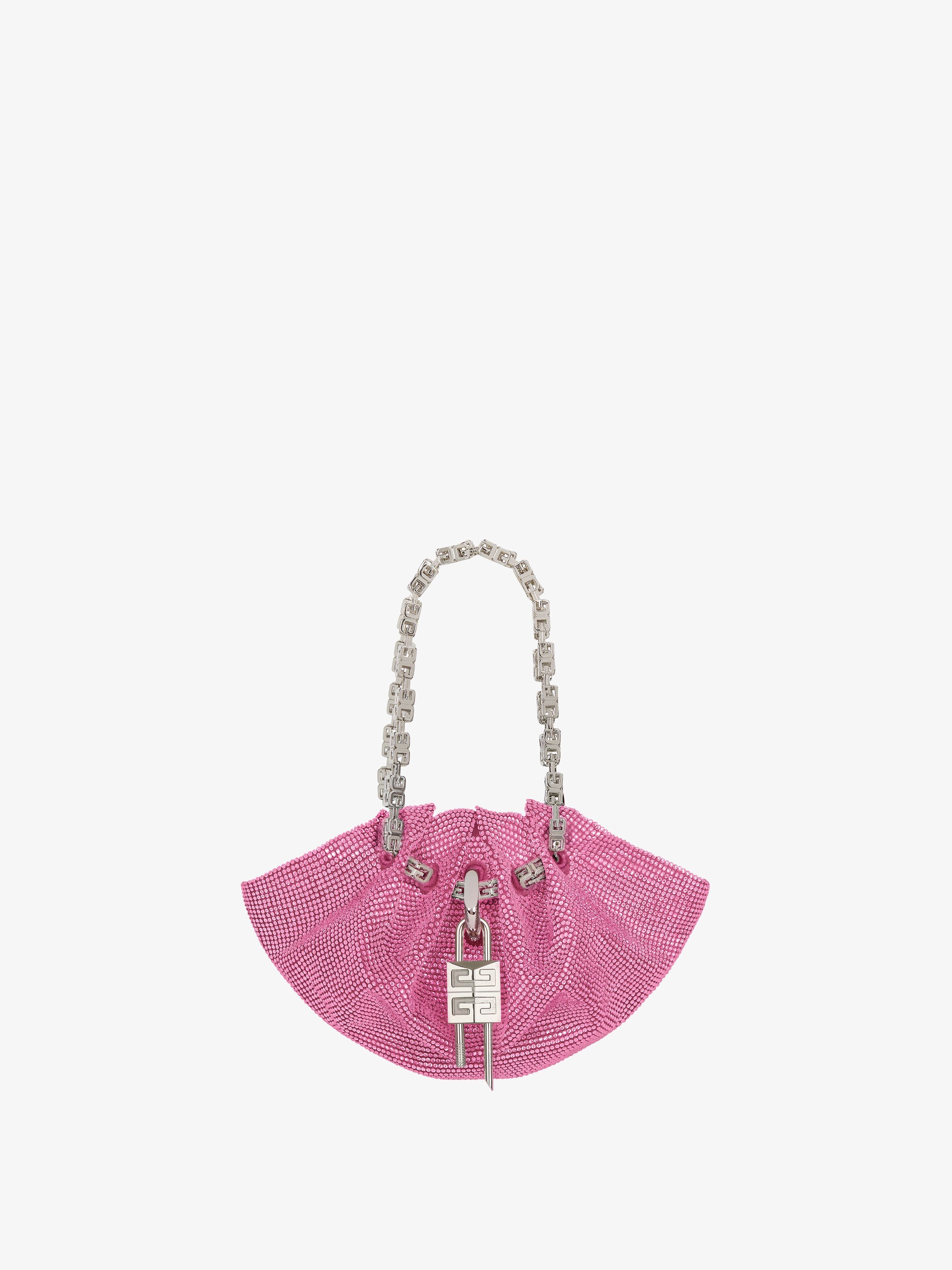 MINI KENNY BAG IN SATIN WITH STRASS - 1
