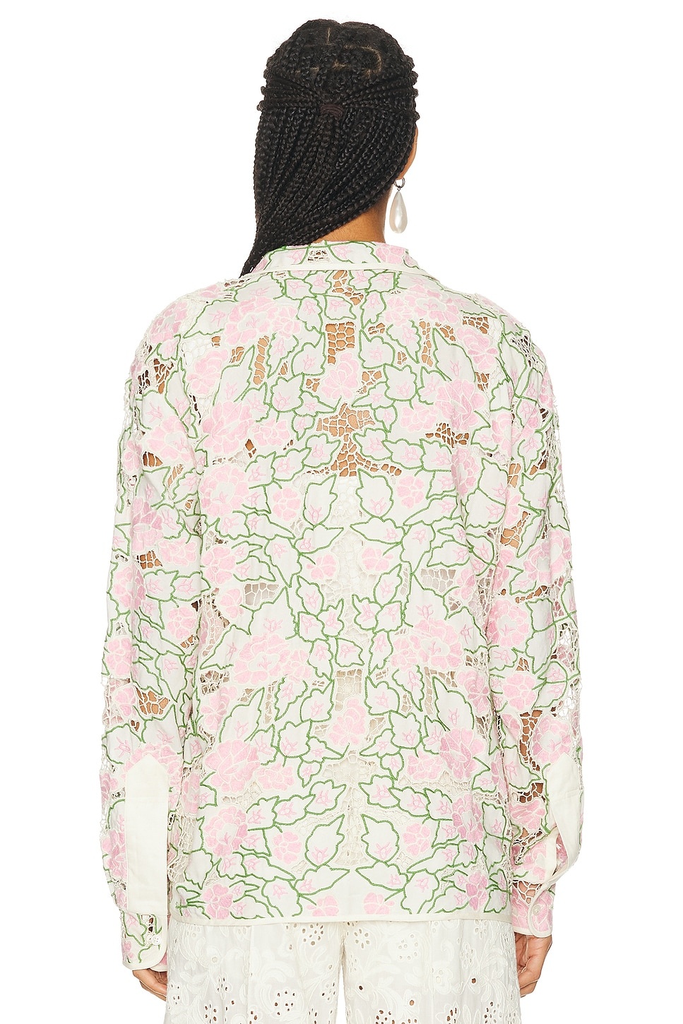 Peony Lace Long Sleeve Shirt - 3