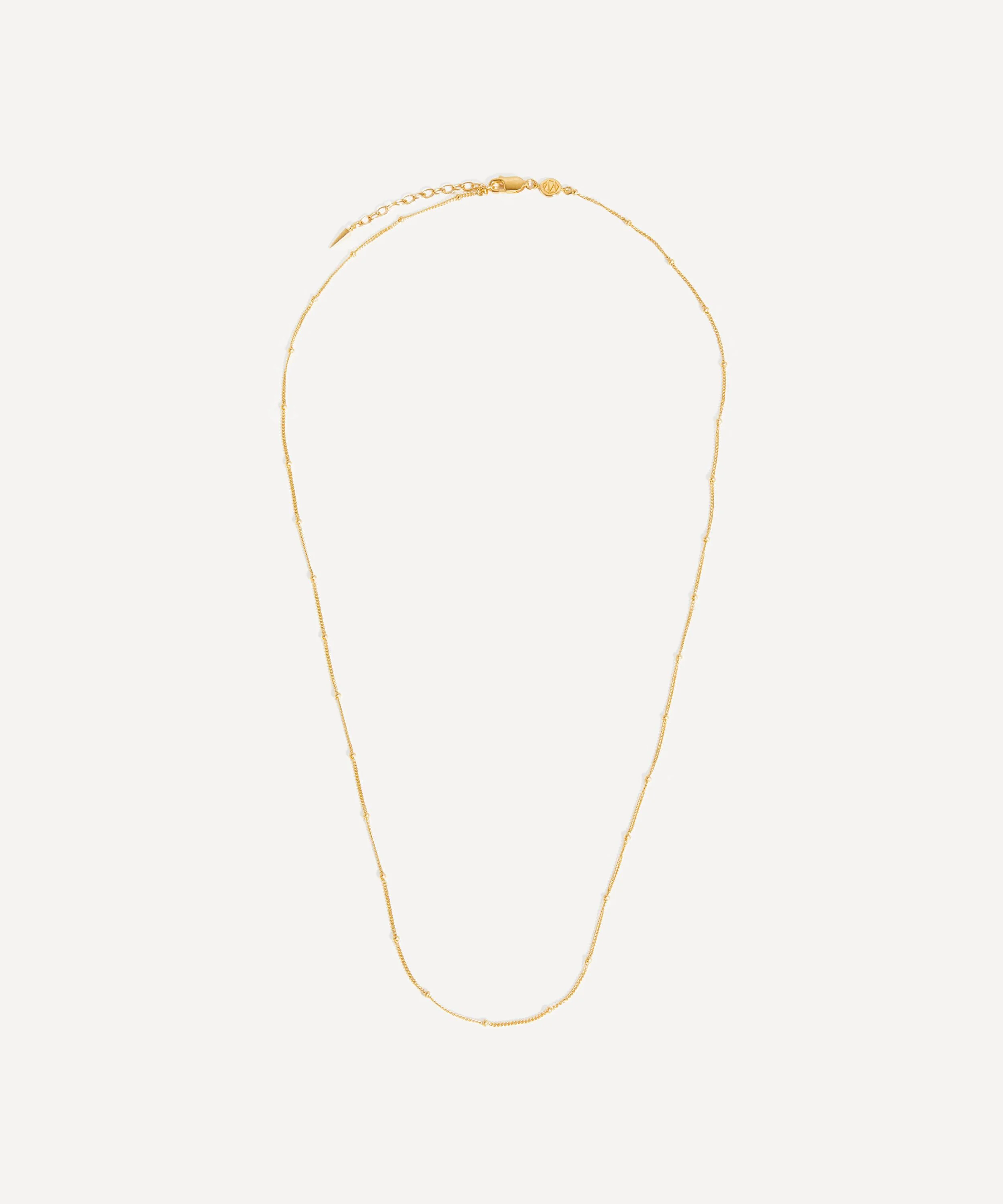 18ct Gold-Plated Vermeil Silver Long Bobble Chain Necklace - 1