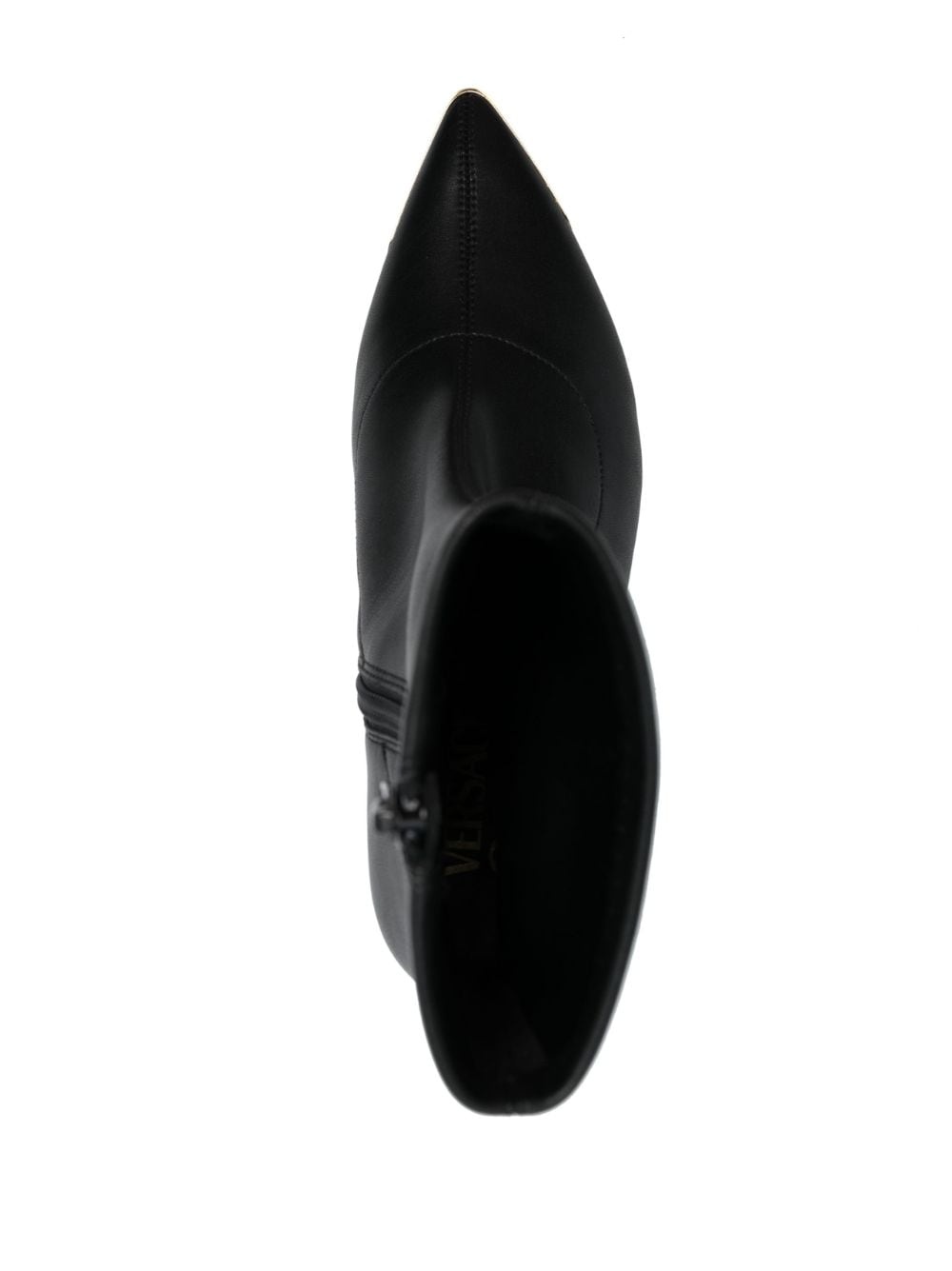 100mm logo-engraved pointed-toe boots - 4