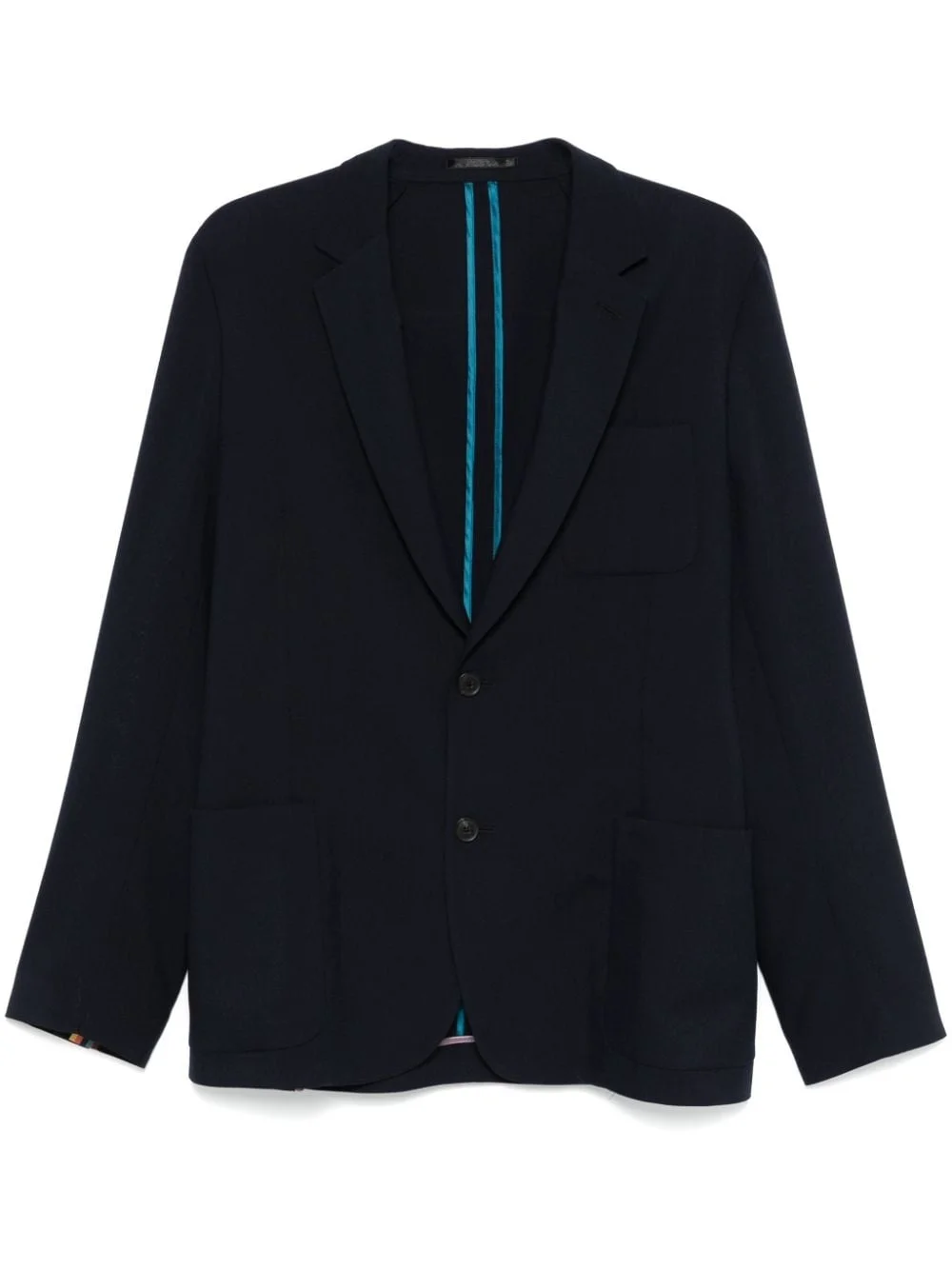 patch-pocket wool blazer - 1