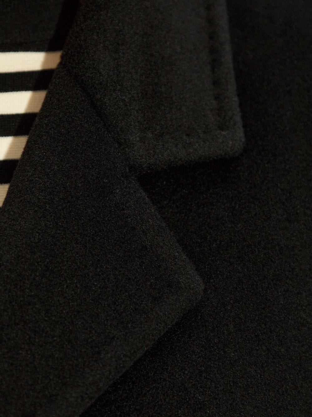 notched-lapel wool-blend coat - 5