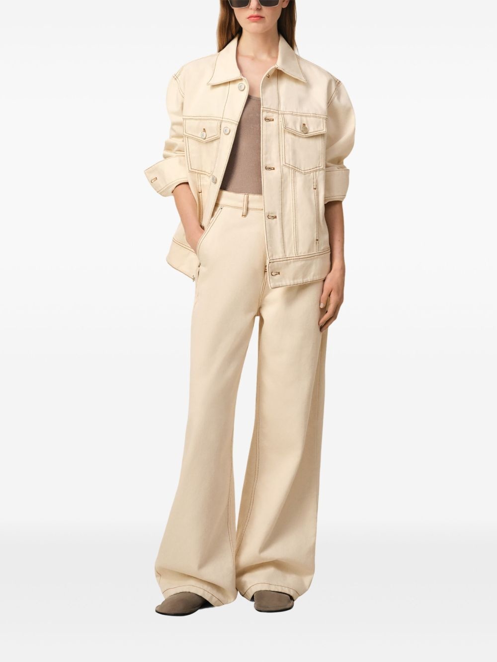 cotton trucker jacket - 2