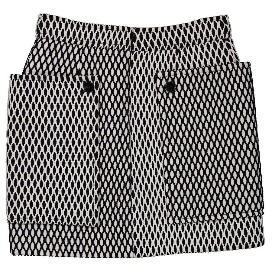 Burberry Mesh And Neoprene Pocket Detail Mini Skirt - 2