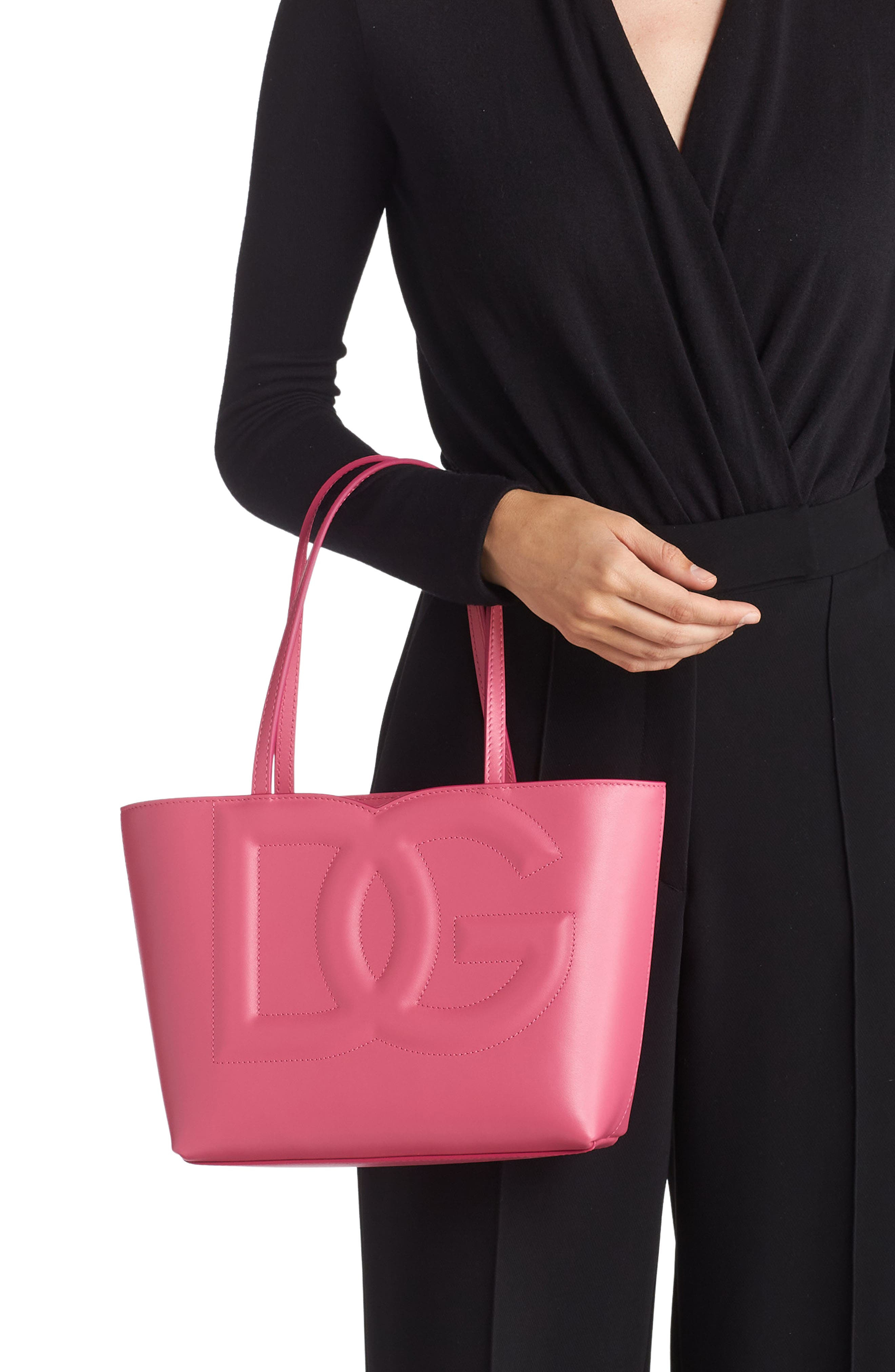 Dolce&Gabbana Large DG Logo Leather Tote in Light Lilac at Nordstrom - 2