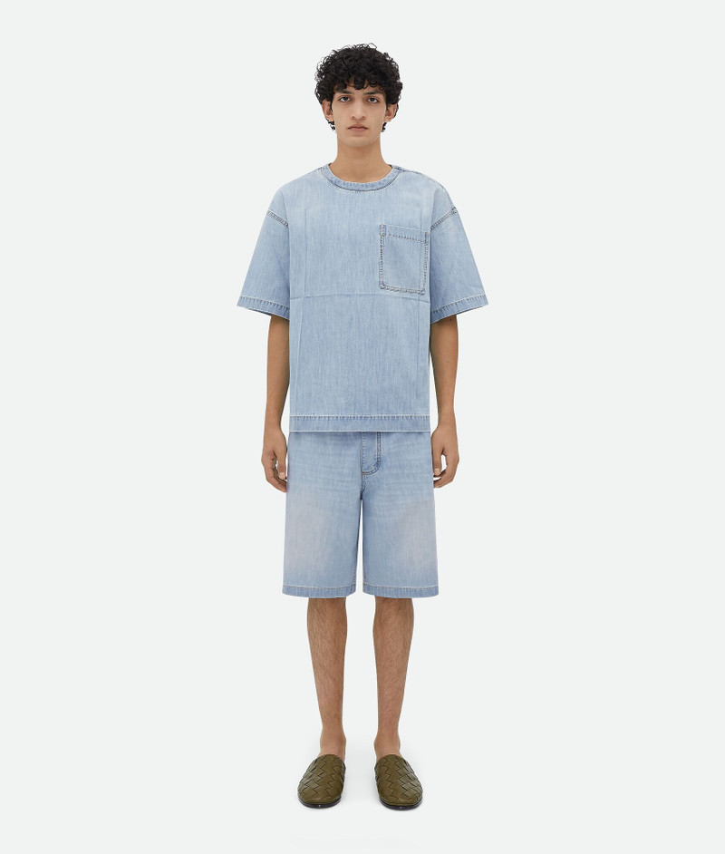 Light Bleached Denim Shorts 4