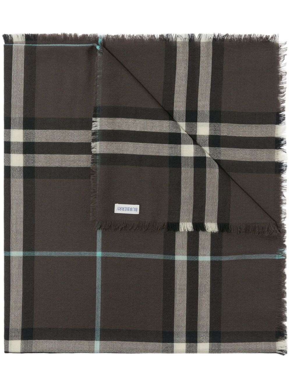 checked wool scarf - 1