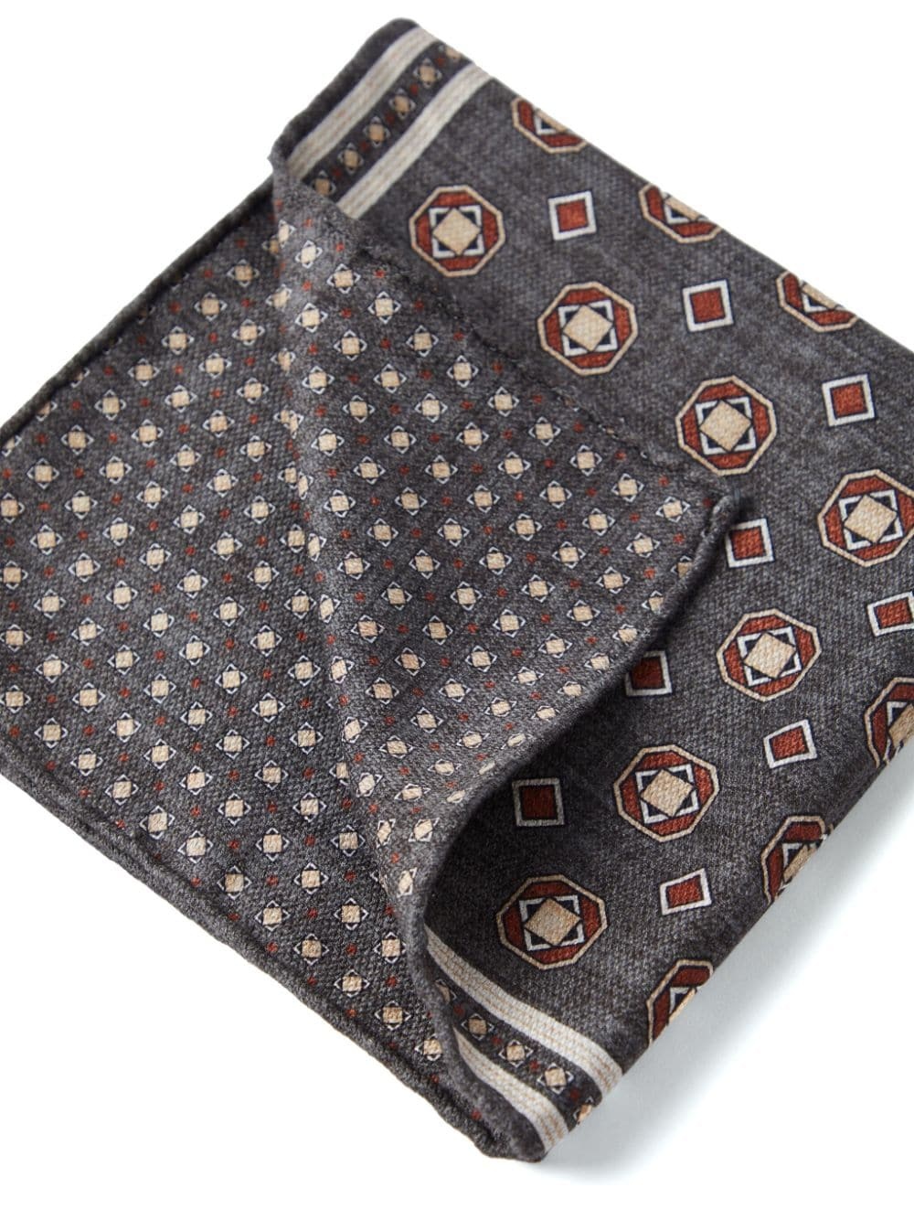 geometric-print silk handkerchief - 4