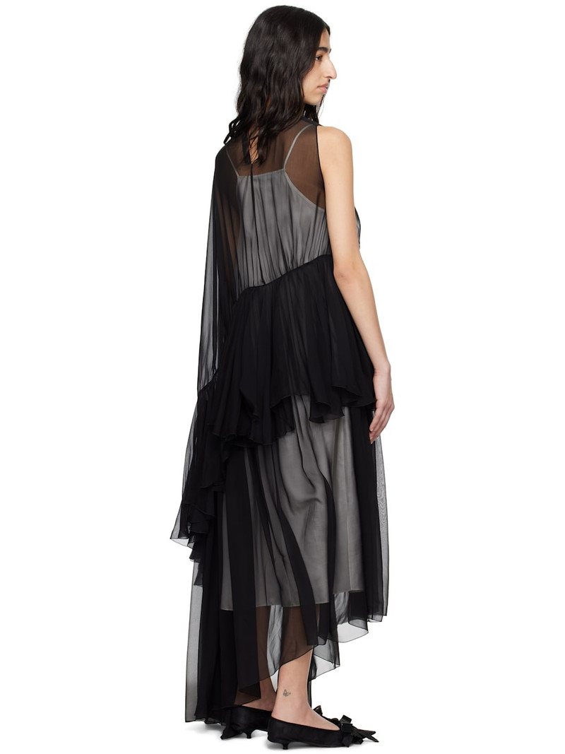 Black & White Extended Ruffle Maxi Dress 3