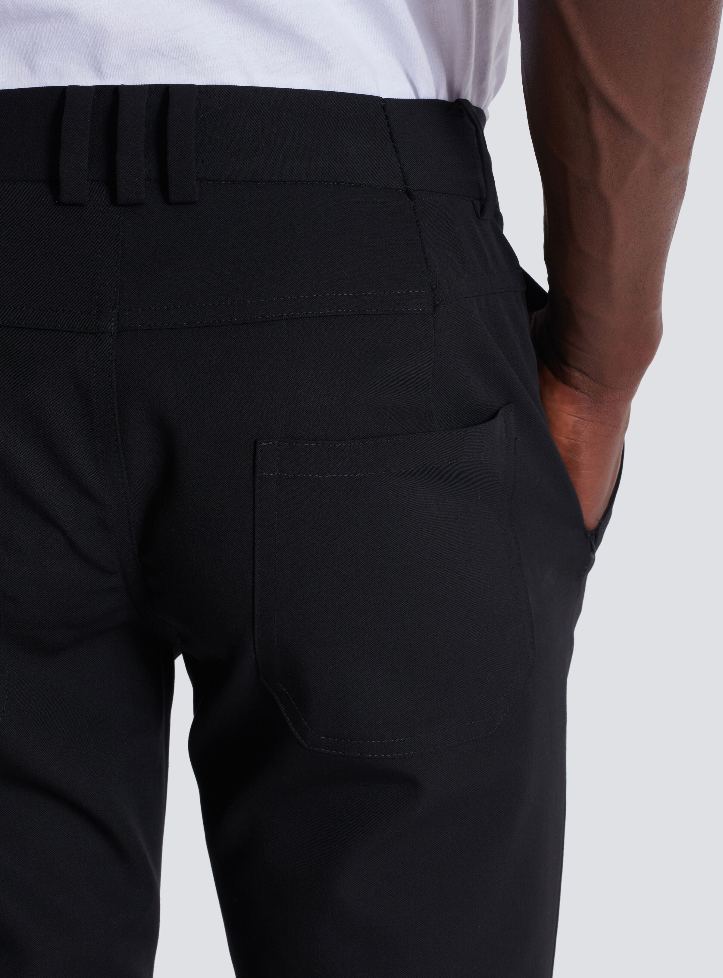 Tailored bootleg grain de poudre trousers - 7
