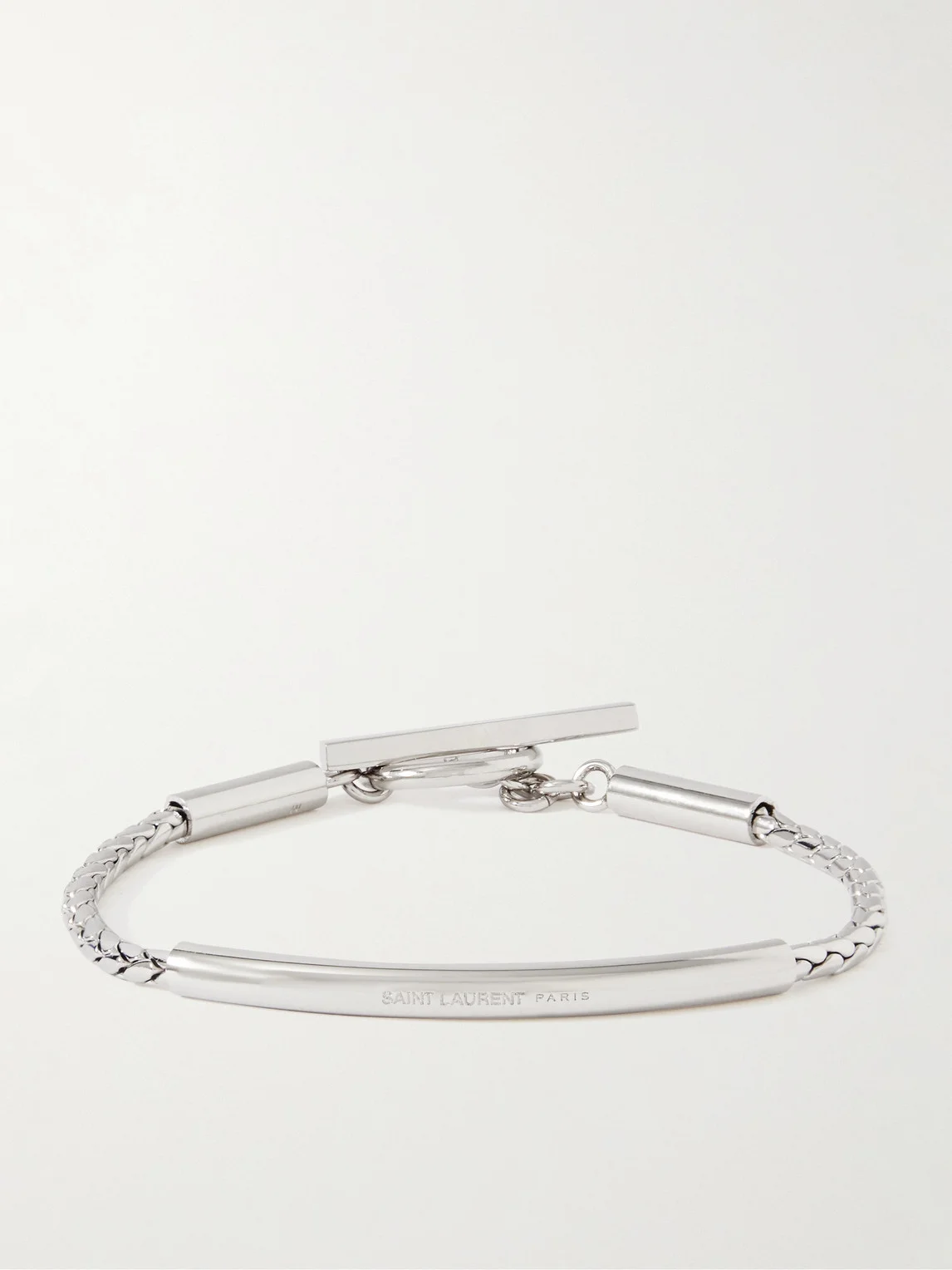 Logo-Engraved Silver-Tone Chain Bracelet - 1