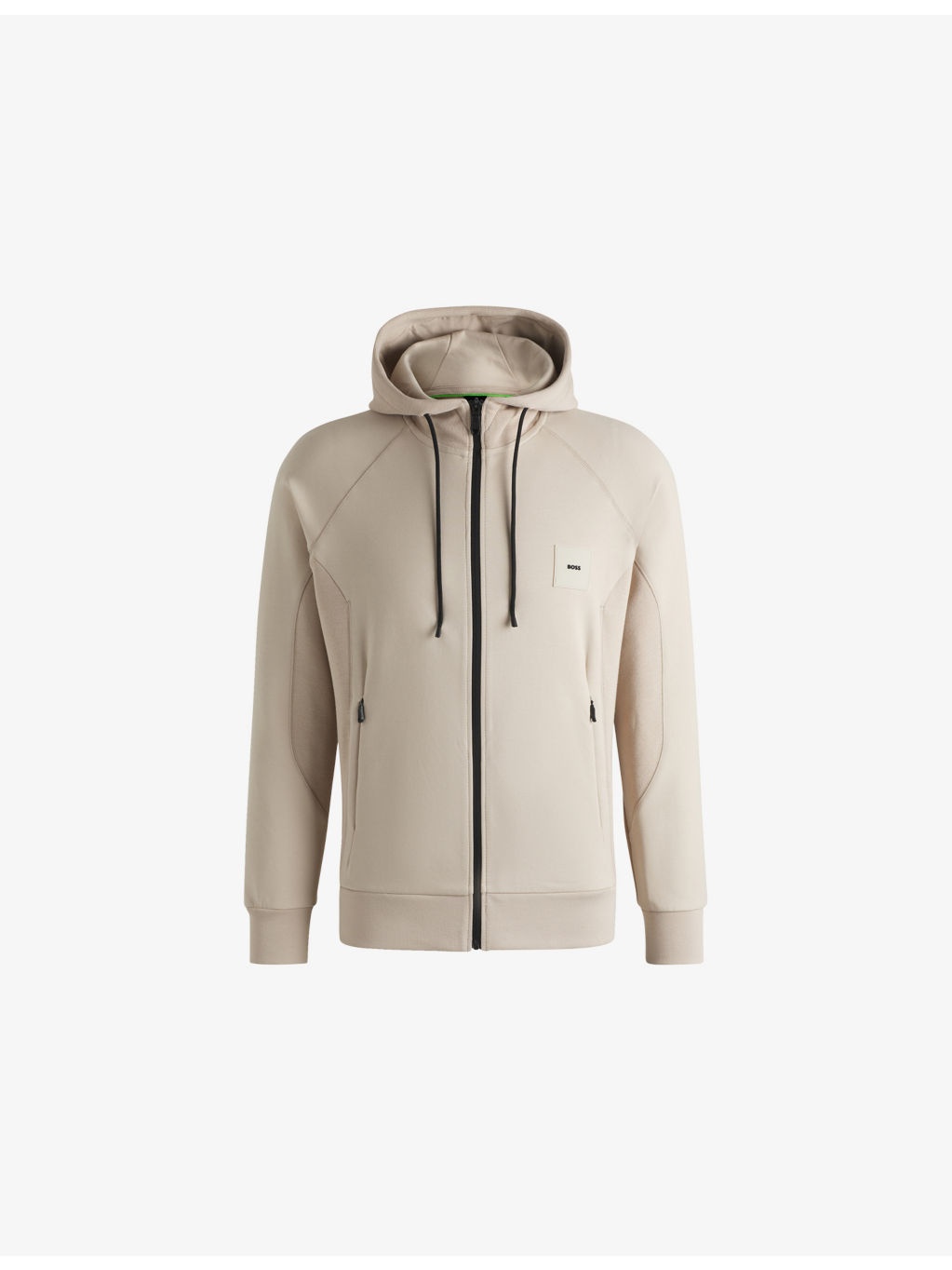 Logo-Patch Zip-Up Cotton-Blend Hoody - 1