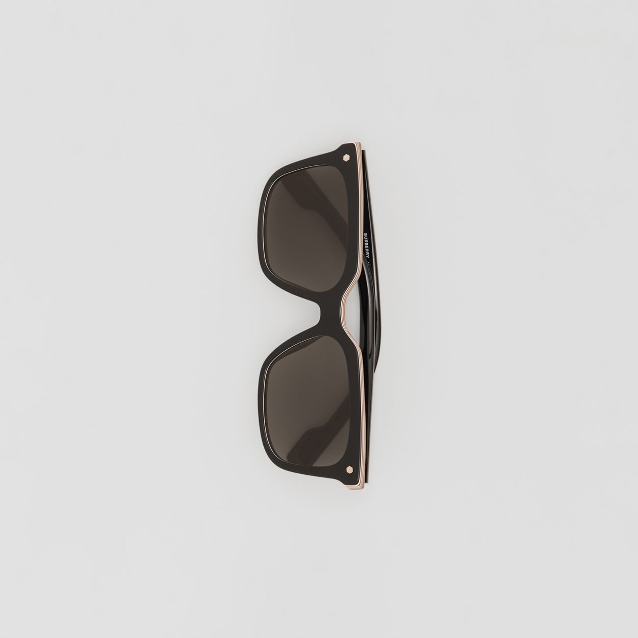 Stripe Detail Square Frame Sunglasses - 4