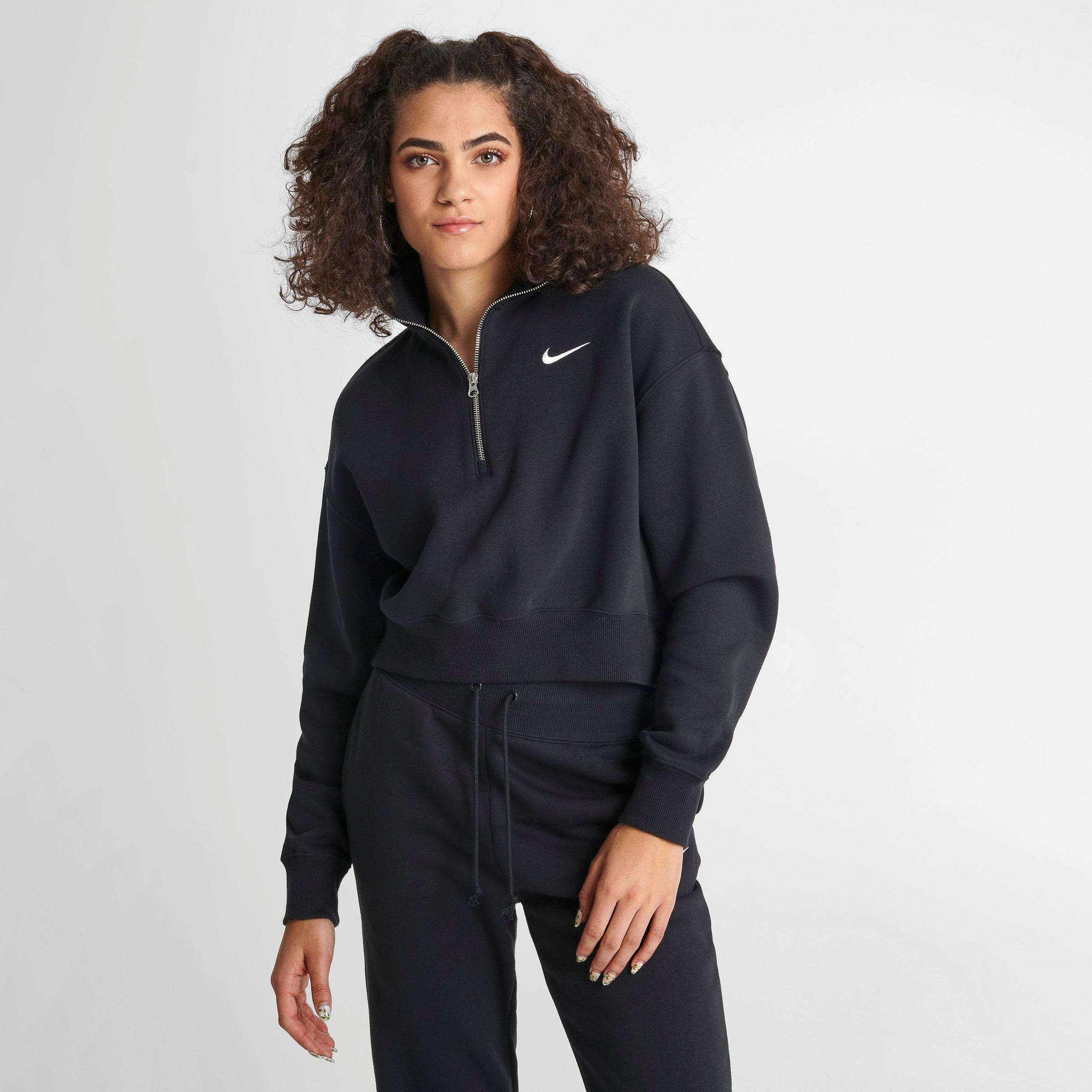 WOMEN'S NIKE SPORTSWEAR PHOENIX FLEECE OVERSIZED HALF-ZIP CROP SWEATSHIRT - 3