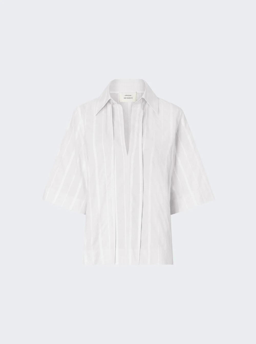 Tied Collar Shirt Whtie - 1
