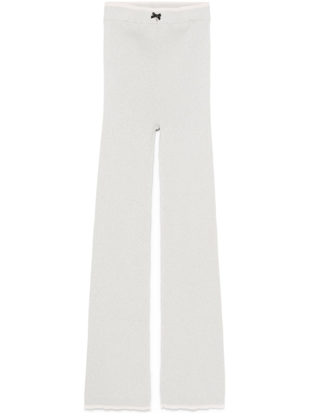 ribbed flared leggings - 1