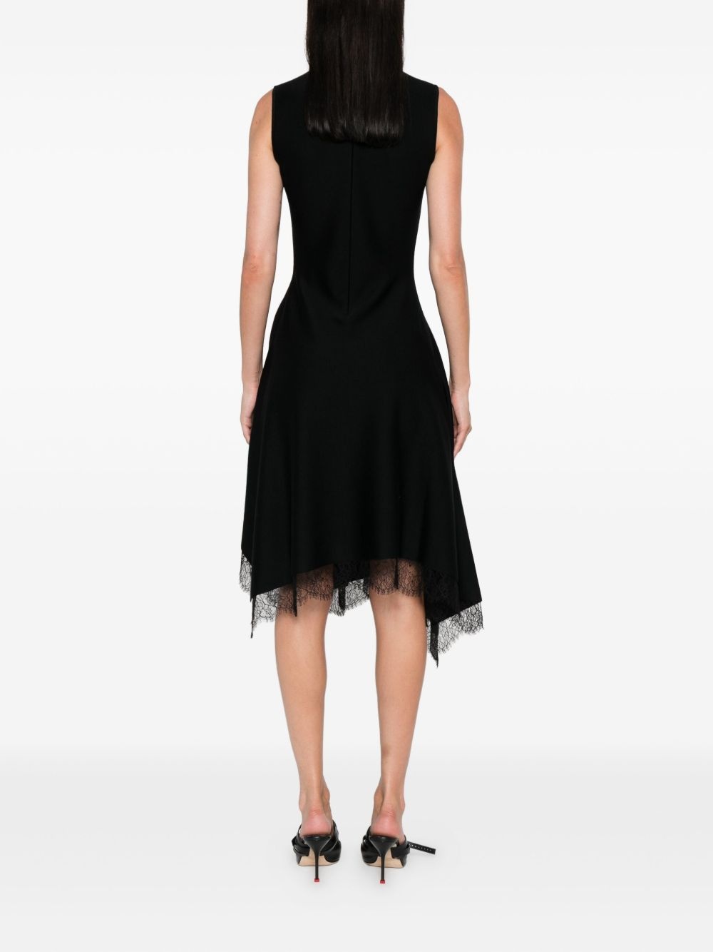 lace-trimmed sleeveless dress - 4