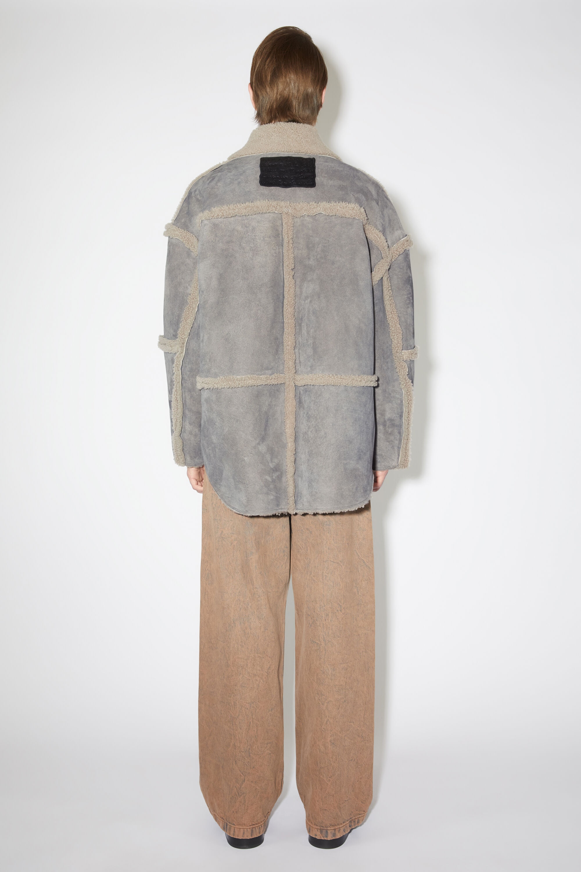 Shearling jacket - Taupe grey - 3