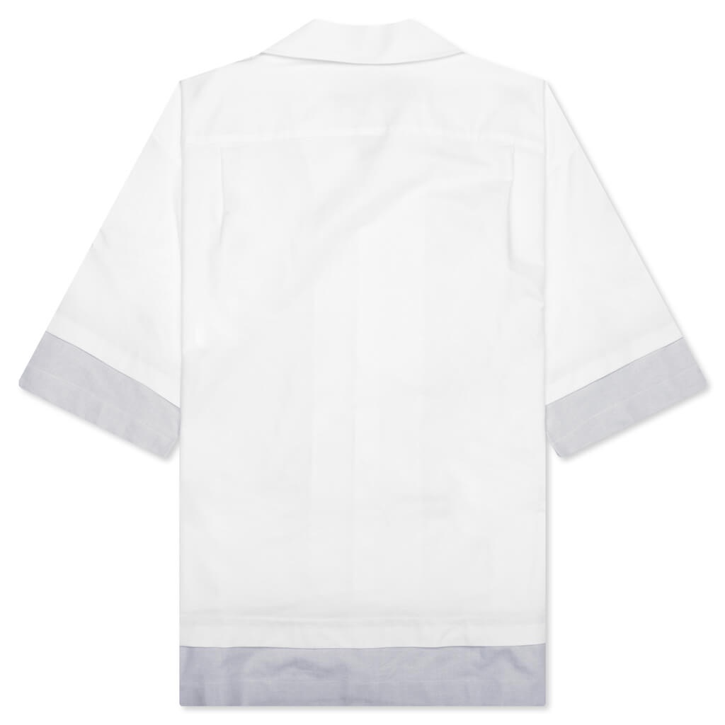 DOUBLE LAYER SHORT SLEEVE SHIRT - WHITE - 2