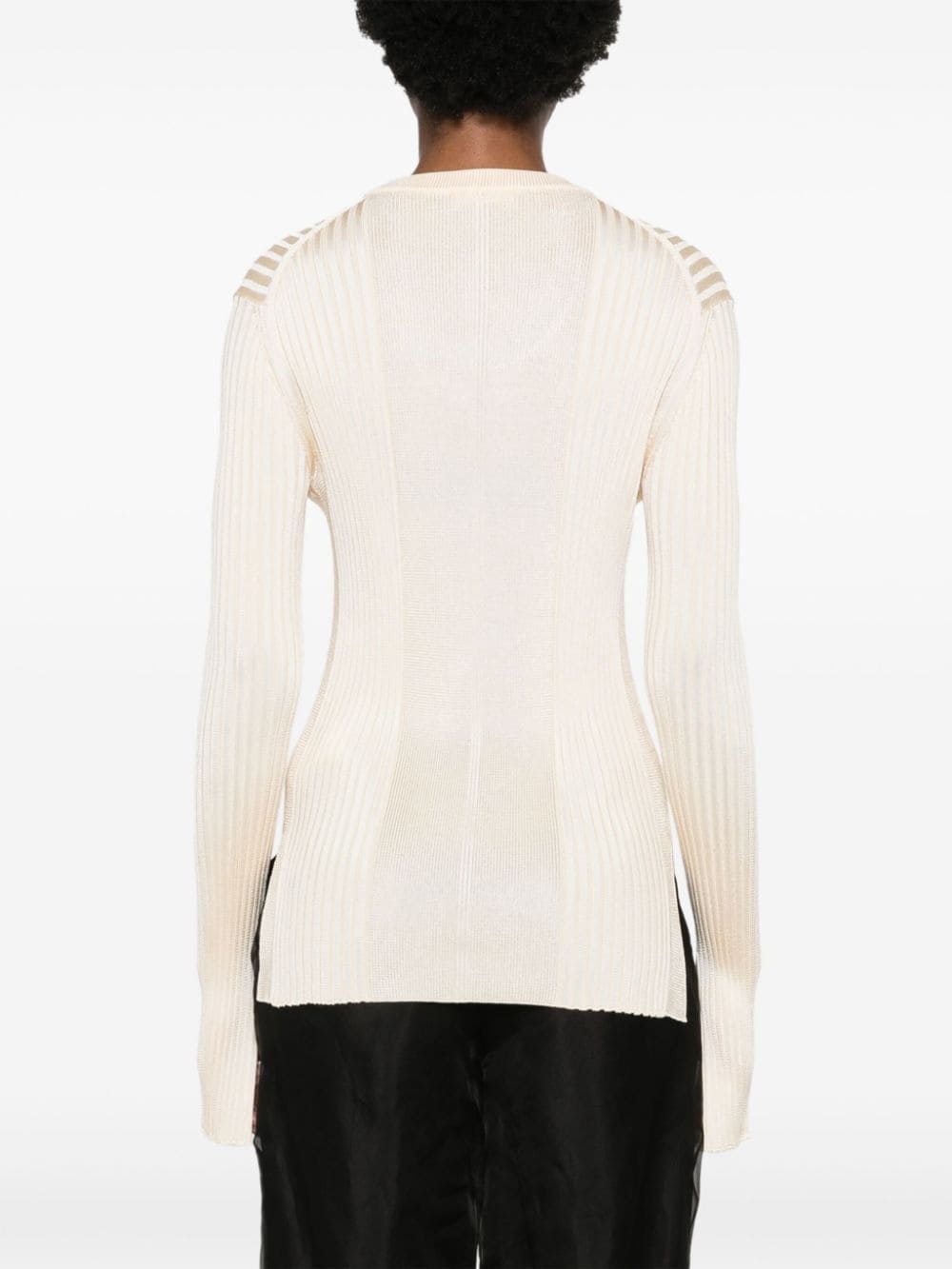 ribbed-knit crew-neck jumper - 4