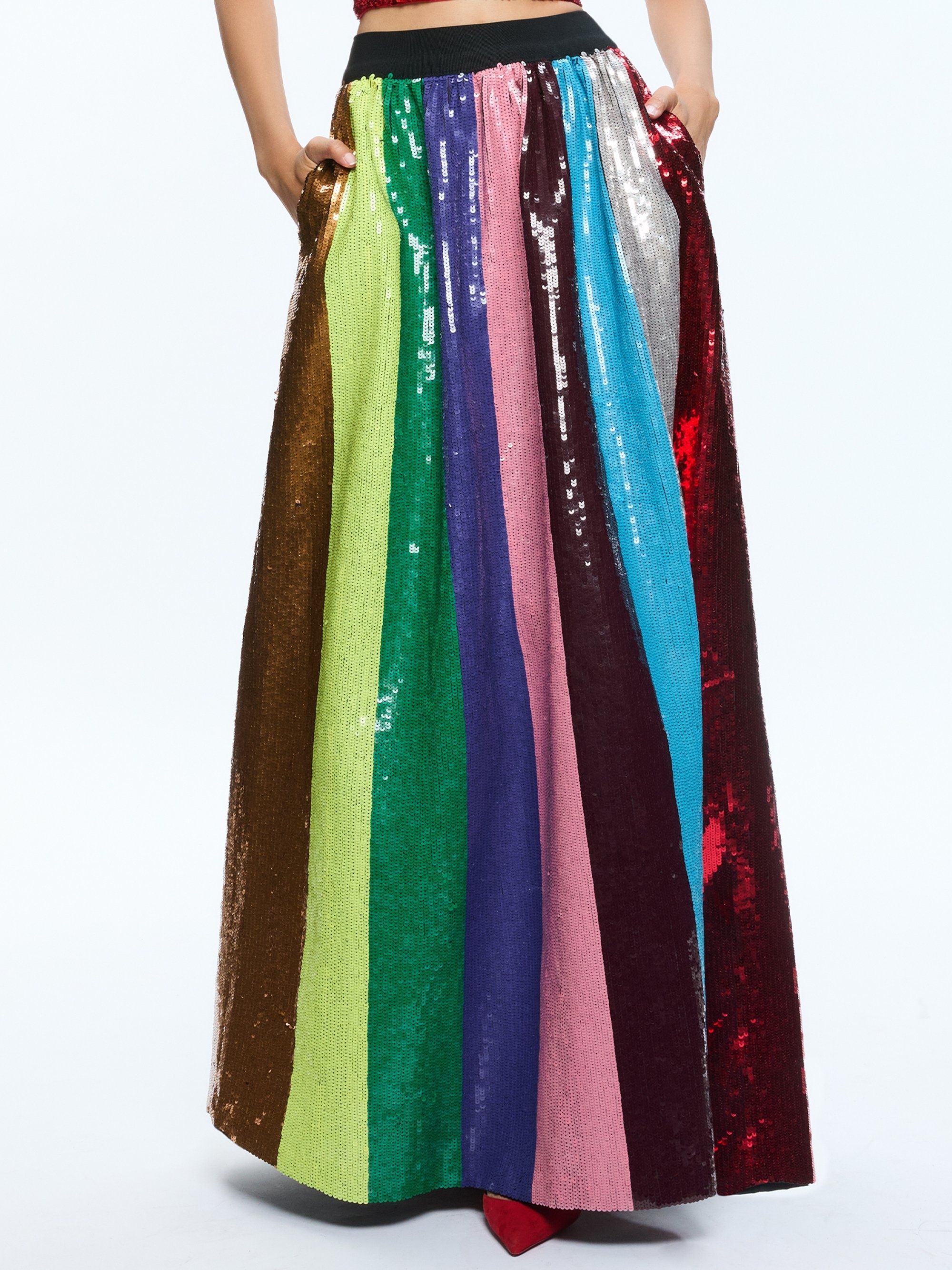 TINA SEQUIN LONG BALL GOWN SKIRT - 2