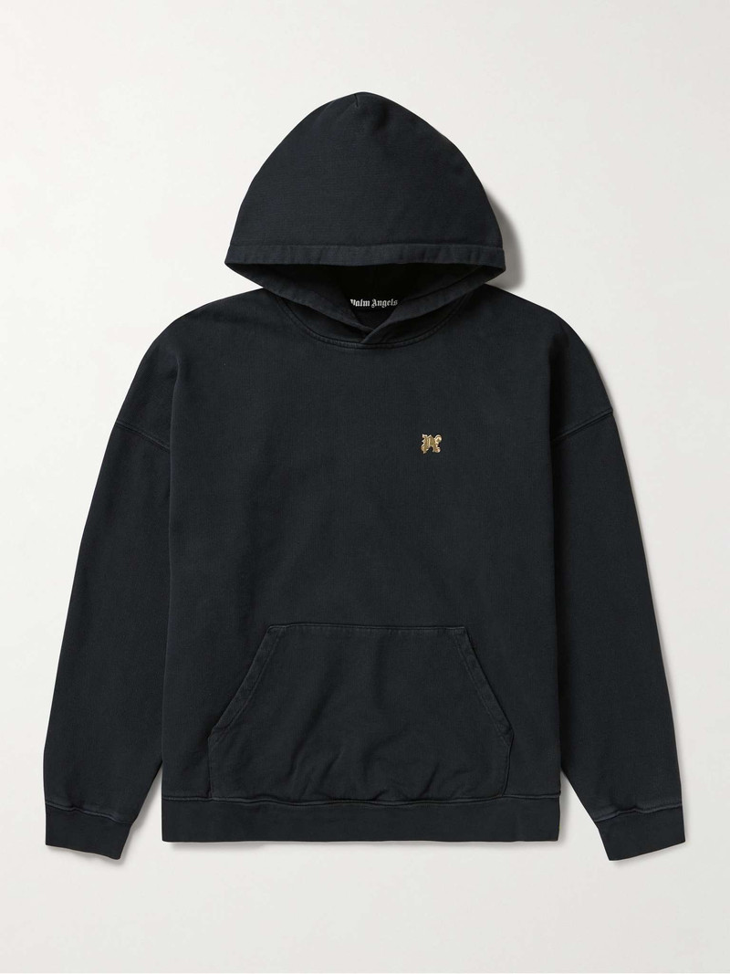 Oversized Logo-Print Cotton-Jersey Hoodie - 1