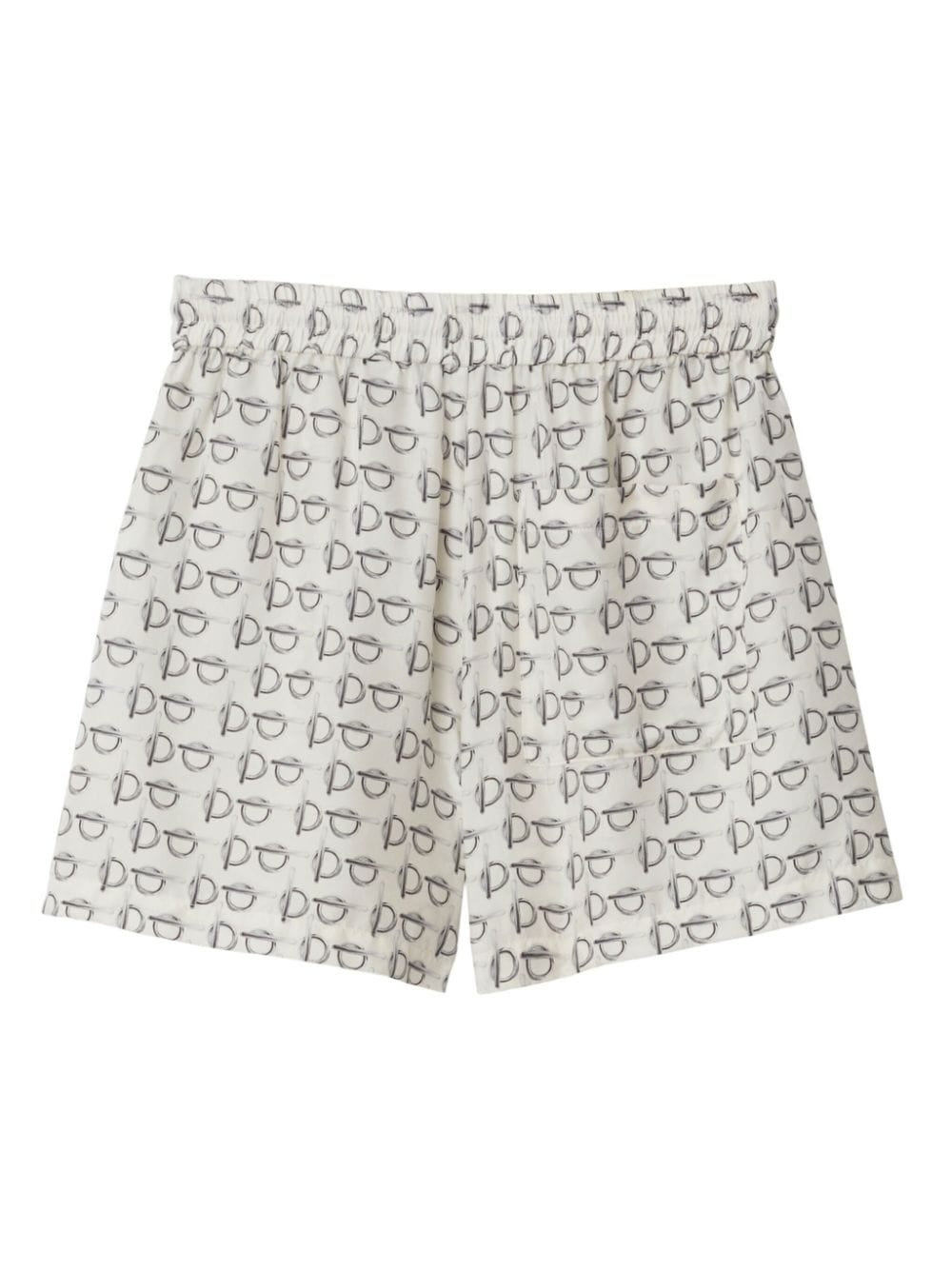 toggle-print silk shorts - 3