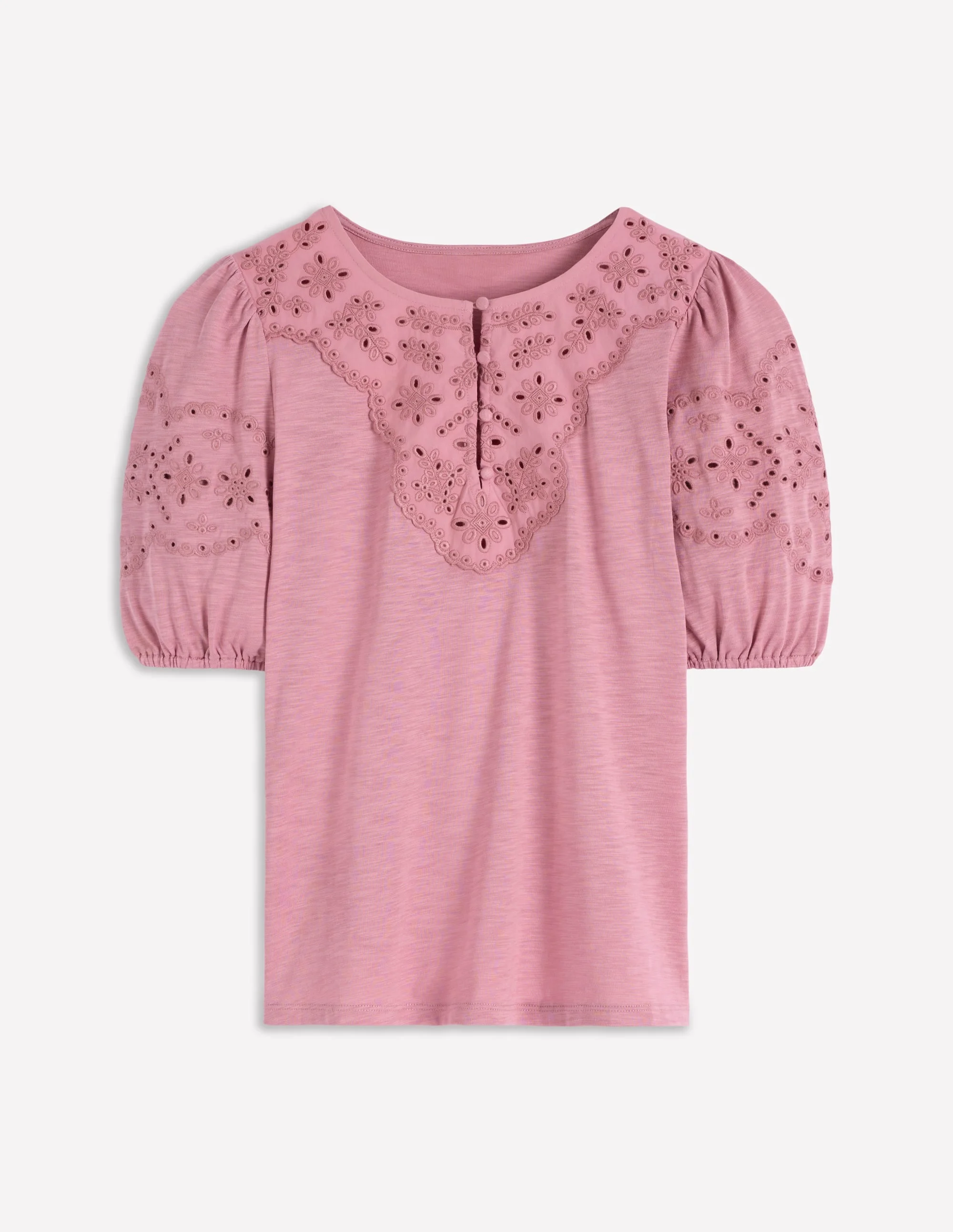 Ada Broderie Mix Top-Lilas - 1