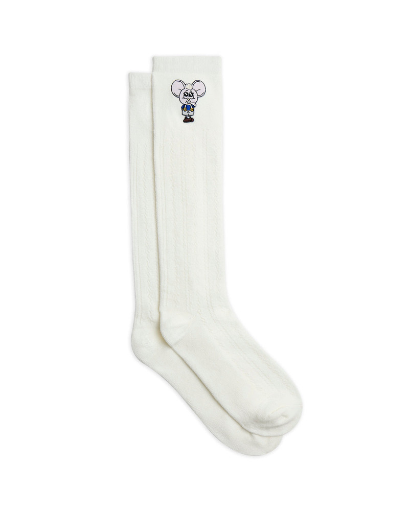 Brain Dead x Coach Kachi Mouse Patch Lace Socks - Ivory 1