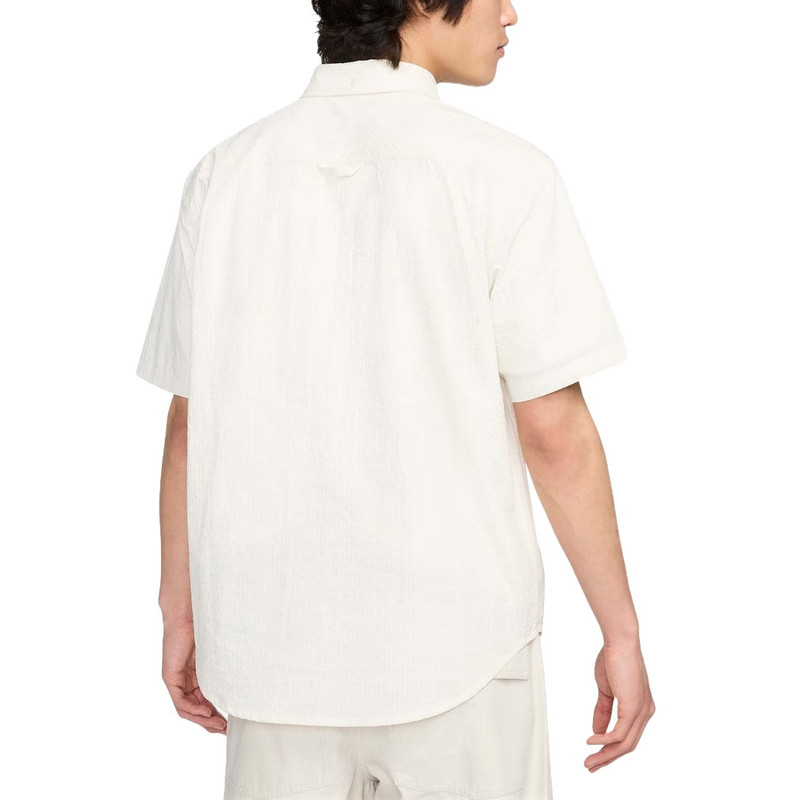 Nike Nike Short Sleeve Seersucker Button-Down Shirt Asia Sizing 'Phantom' FN3223-030 outlook