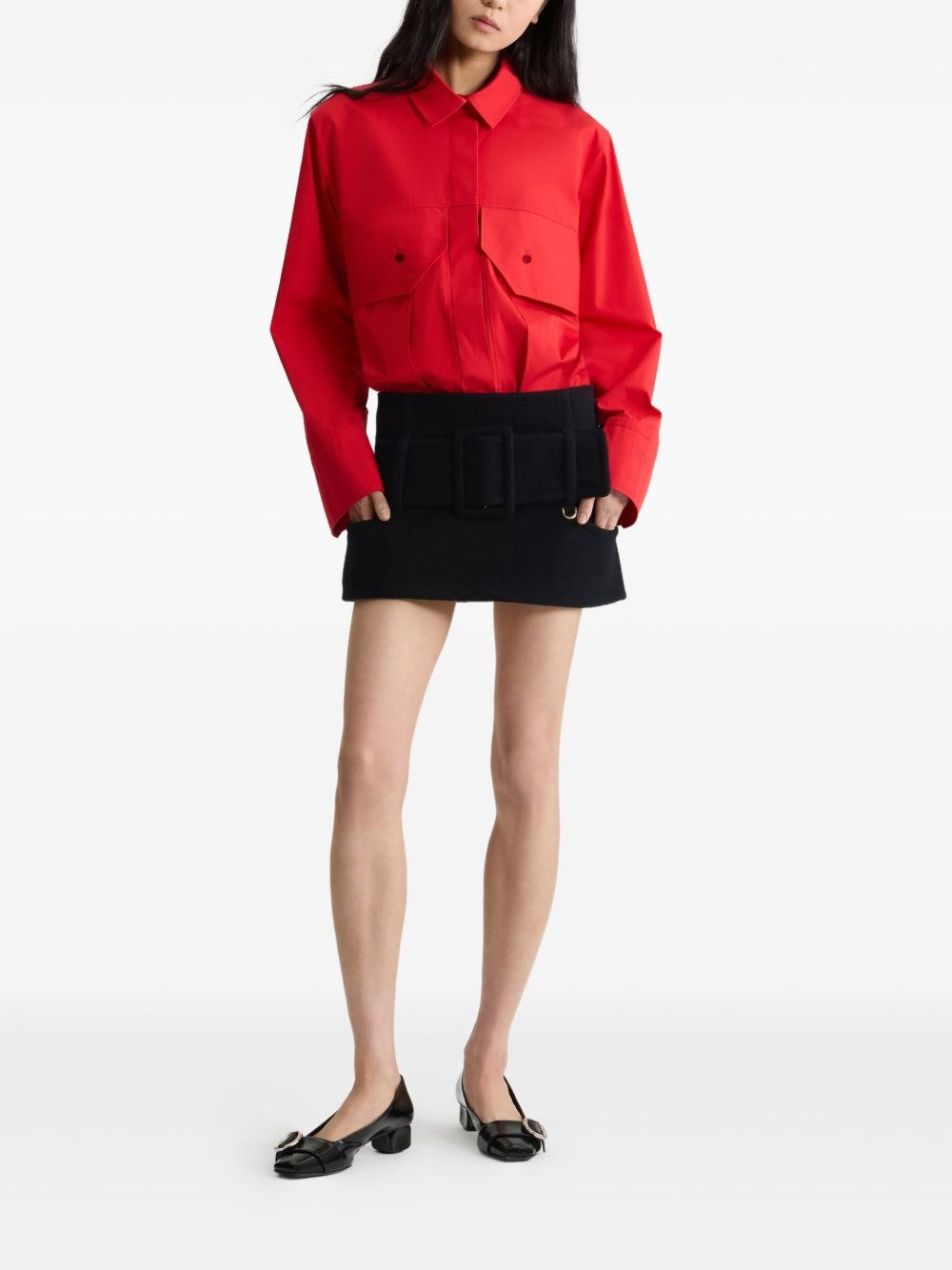 Miniskirt with boiled wool belt - 2