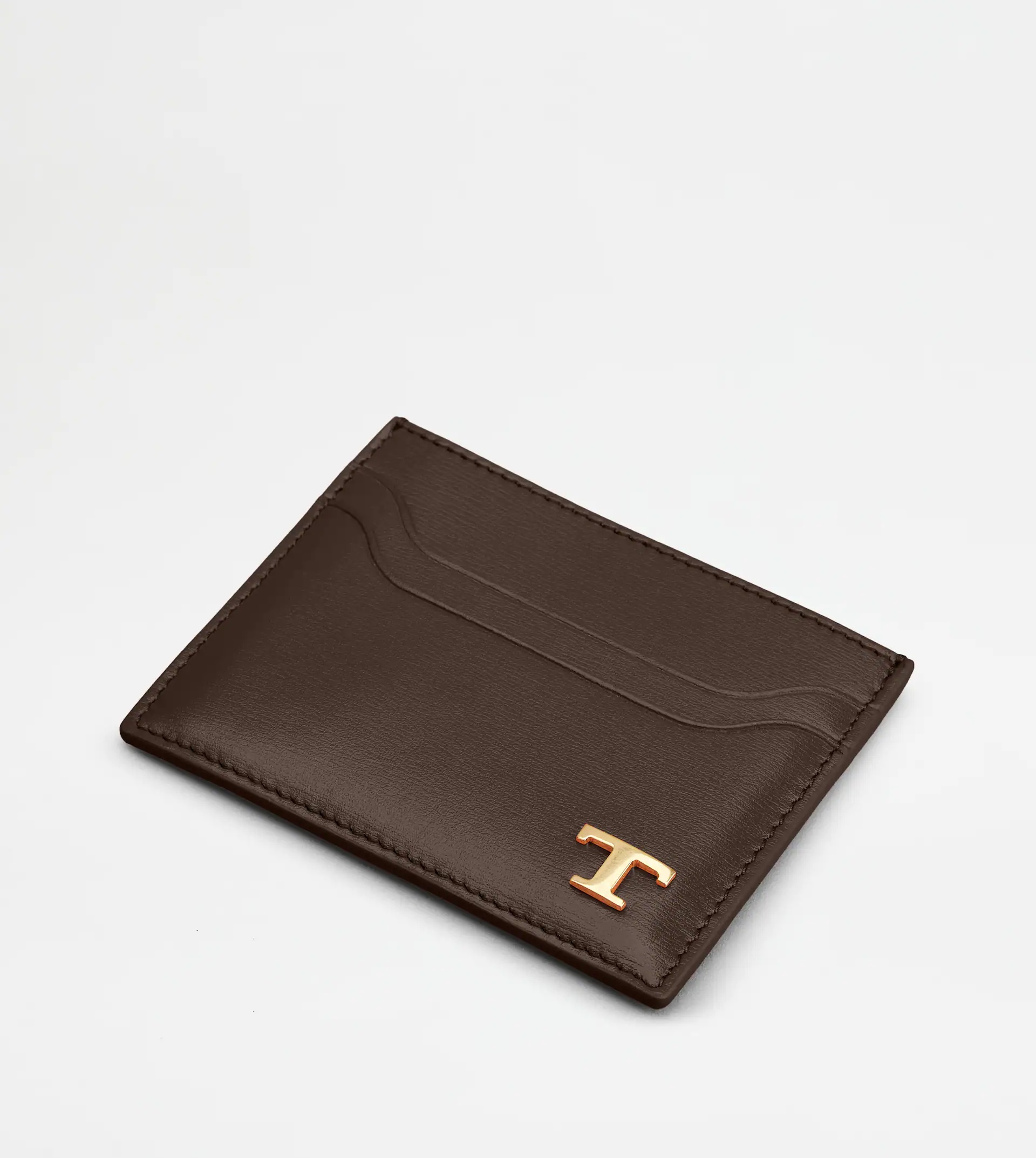 TOD'S CARD HOLDER IN LEATHER - BROWN - 3