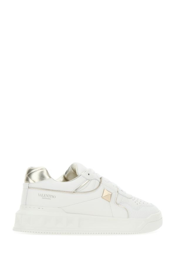 White nappa leather One Stud sneakers - 3