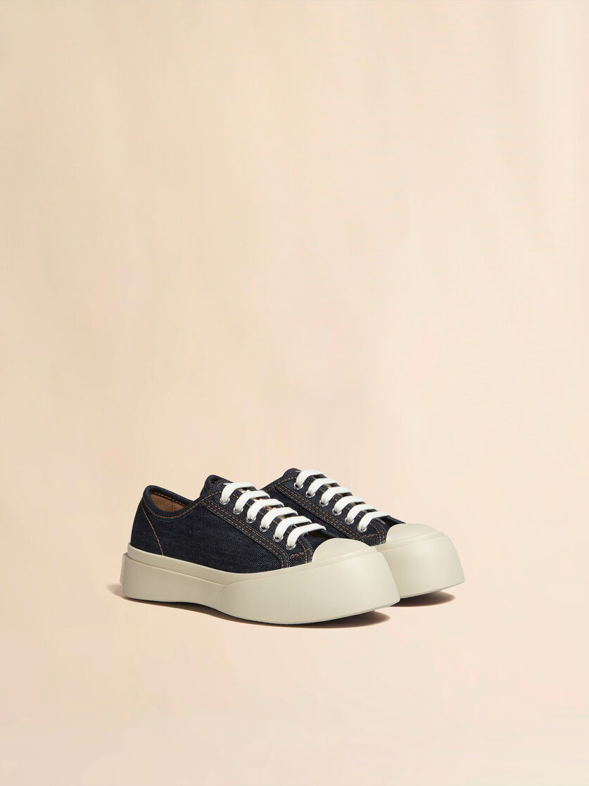 BLUE DENIM PABLO LACE-UP SNEAKER - 2