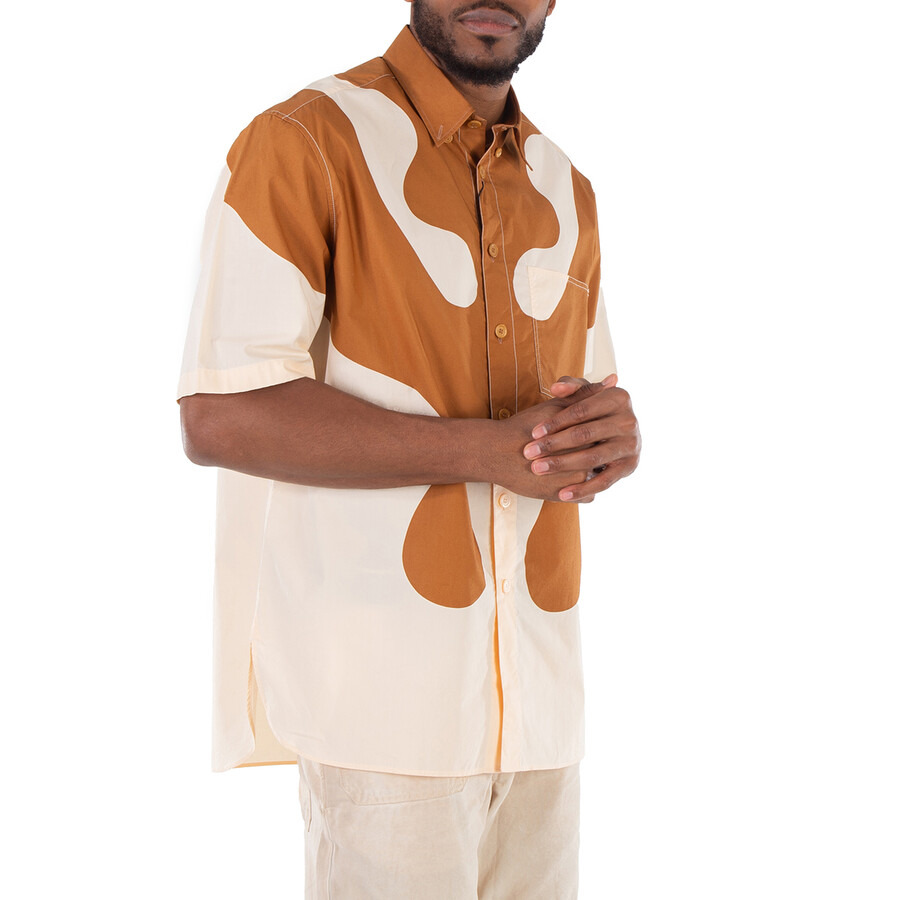 Burberry Abstract Print Short-Sleeve Shirt, Size Large - 2