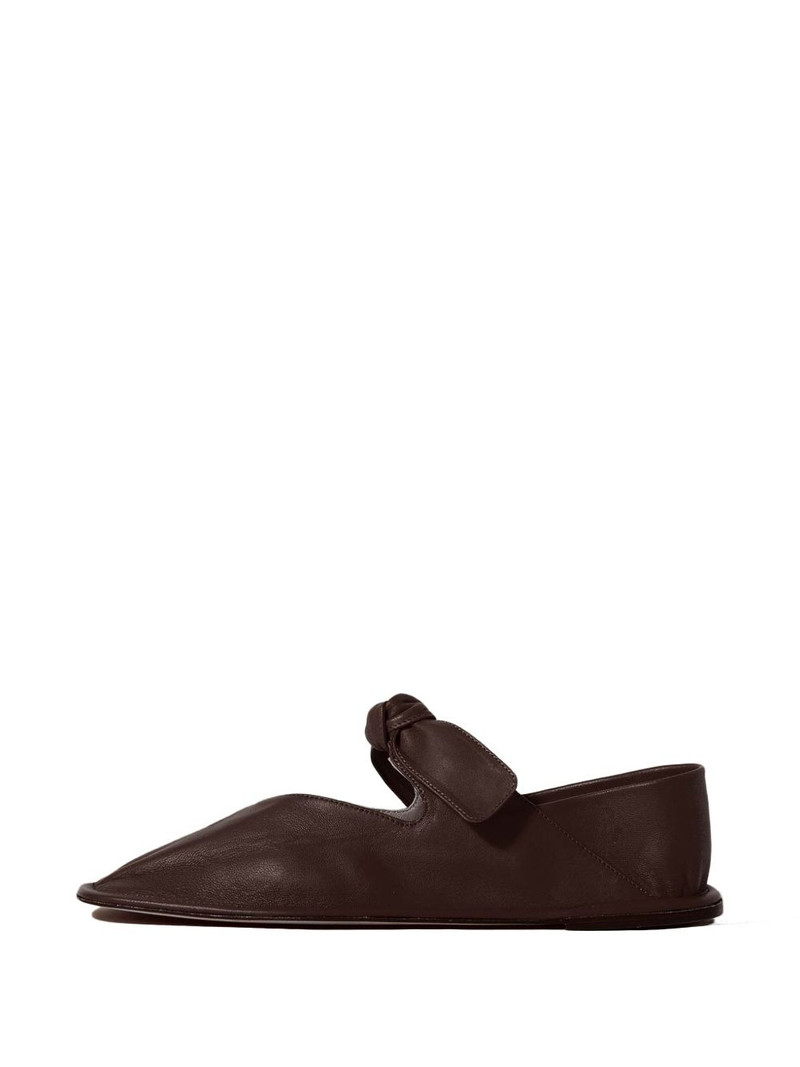 Llasada bow-detail square-toe ballet flat 1