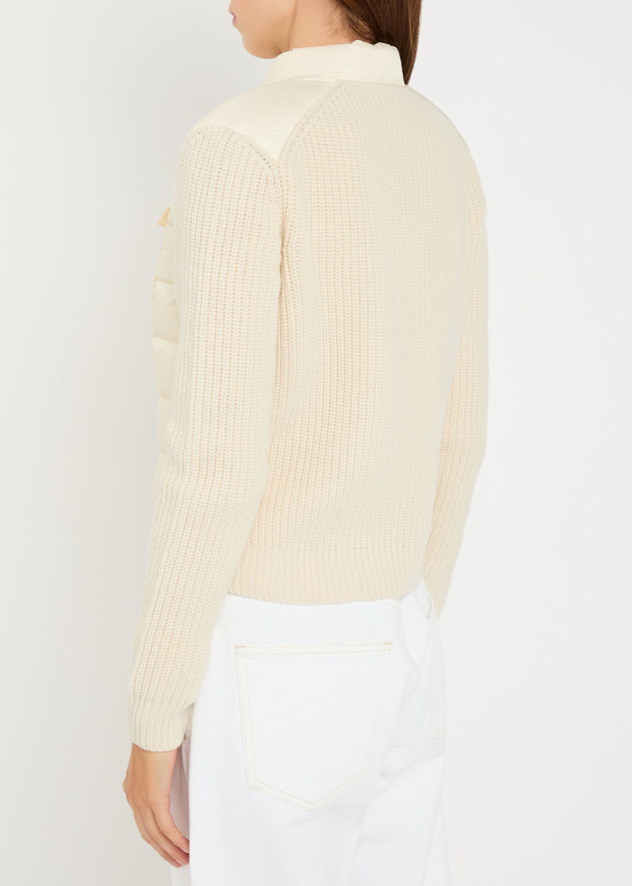 Moncler Quilted Wool and Cashmere-blend Cardigan - 3