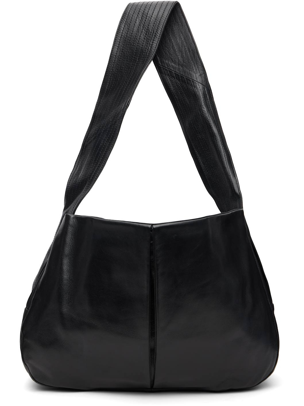 Black Box Pleat Leather Bag - 1