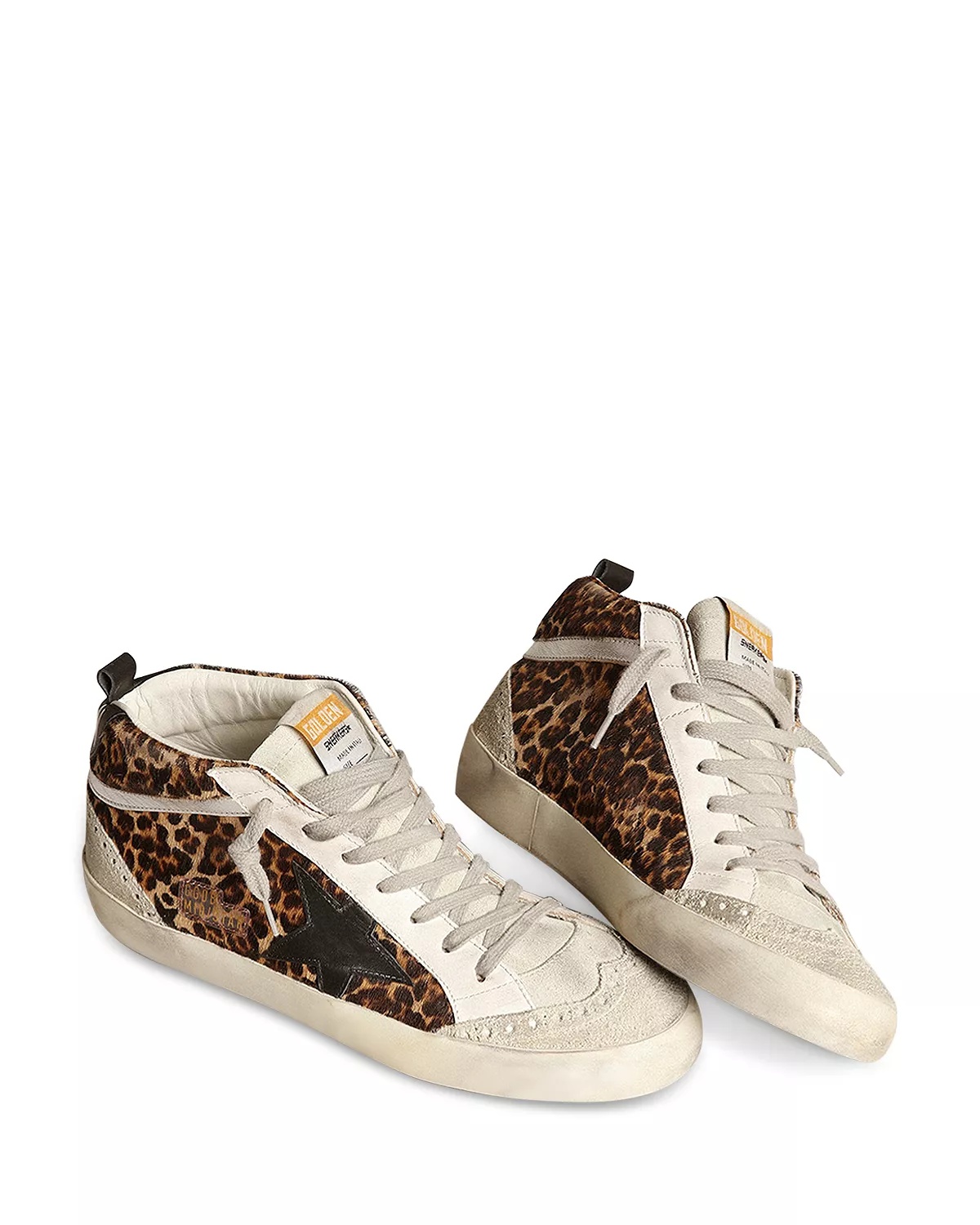 Women's Mid Star Horsy Almond Toe Animal Print Sneakers - 2