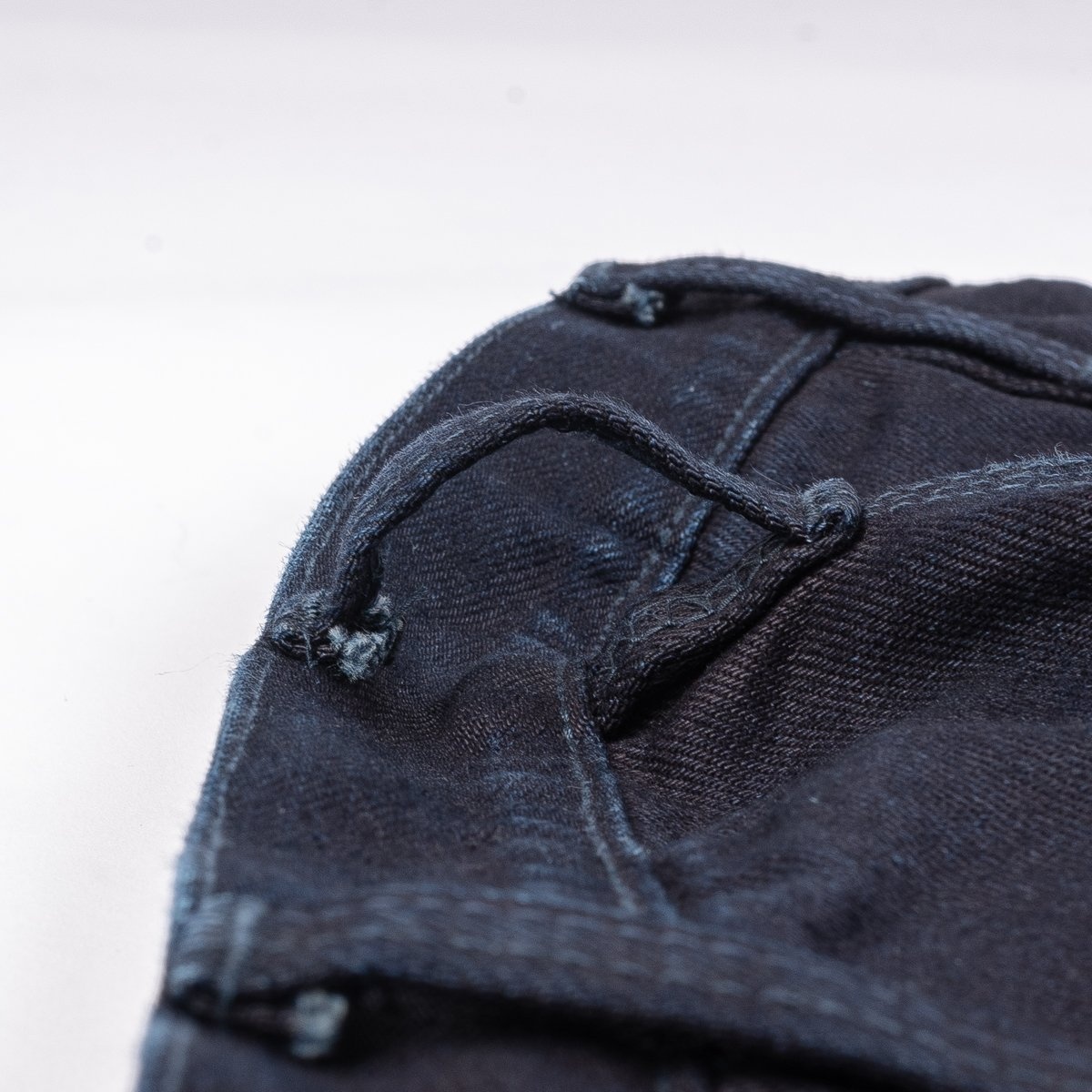 14oz Selvedge Denim Cargo Pants - Indigo/Black - 17