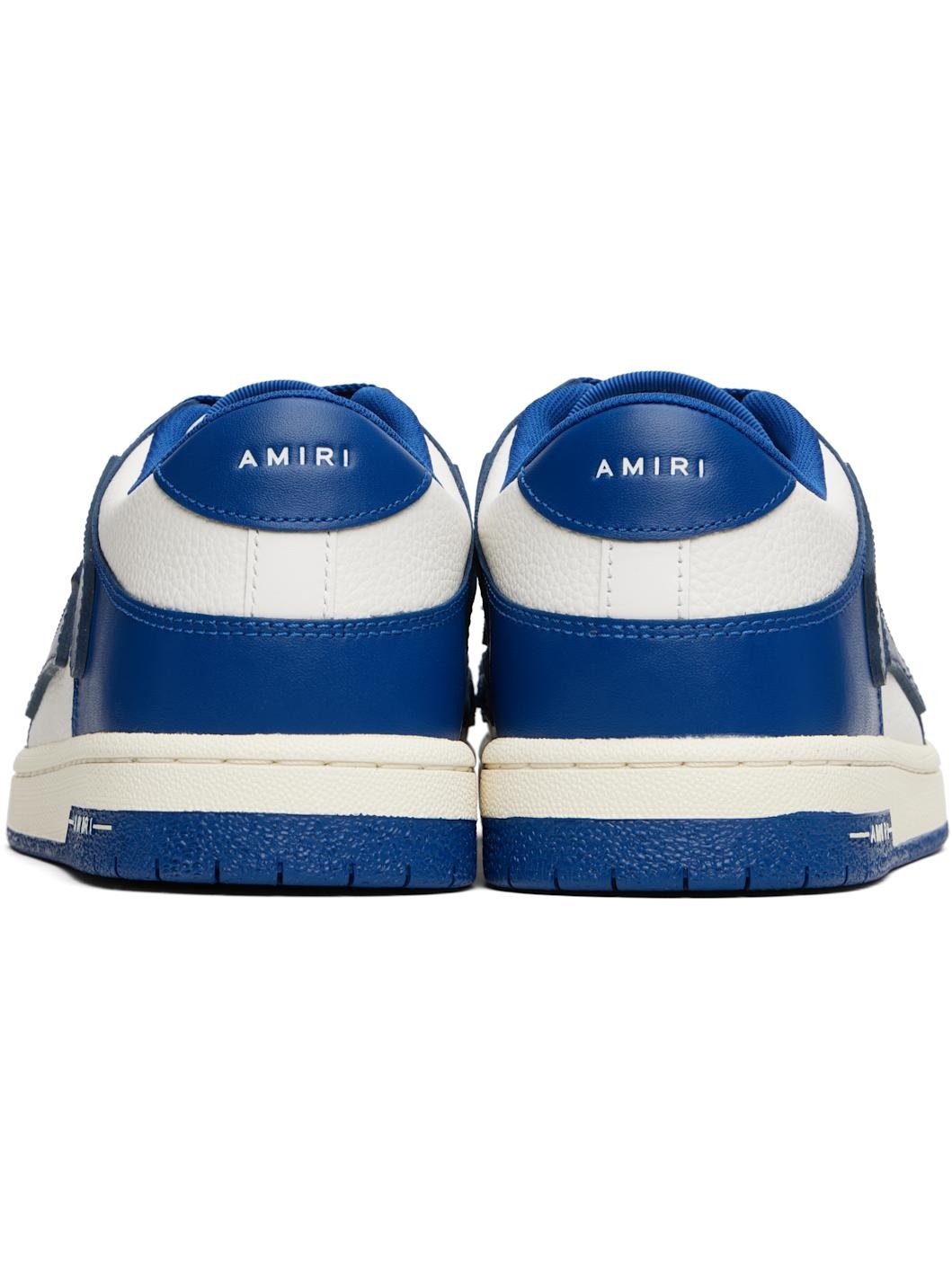 Navy & White Skel Top Low Sneakers - 2