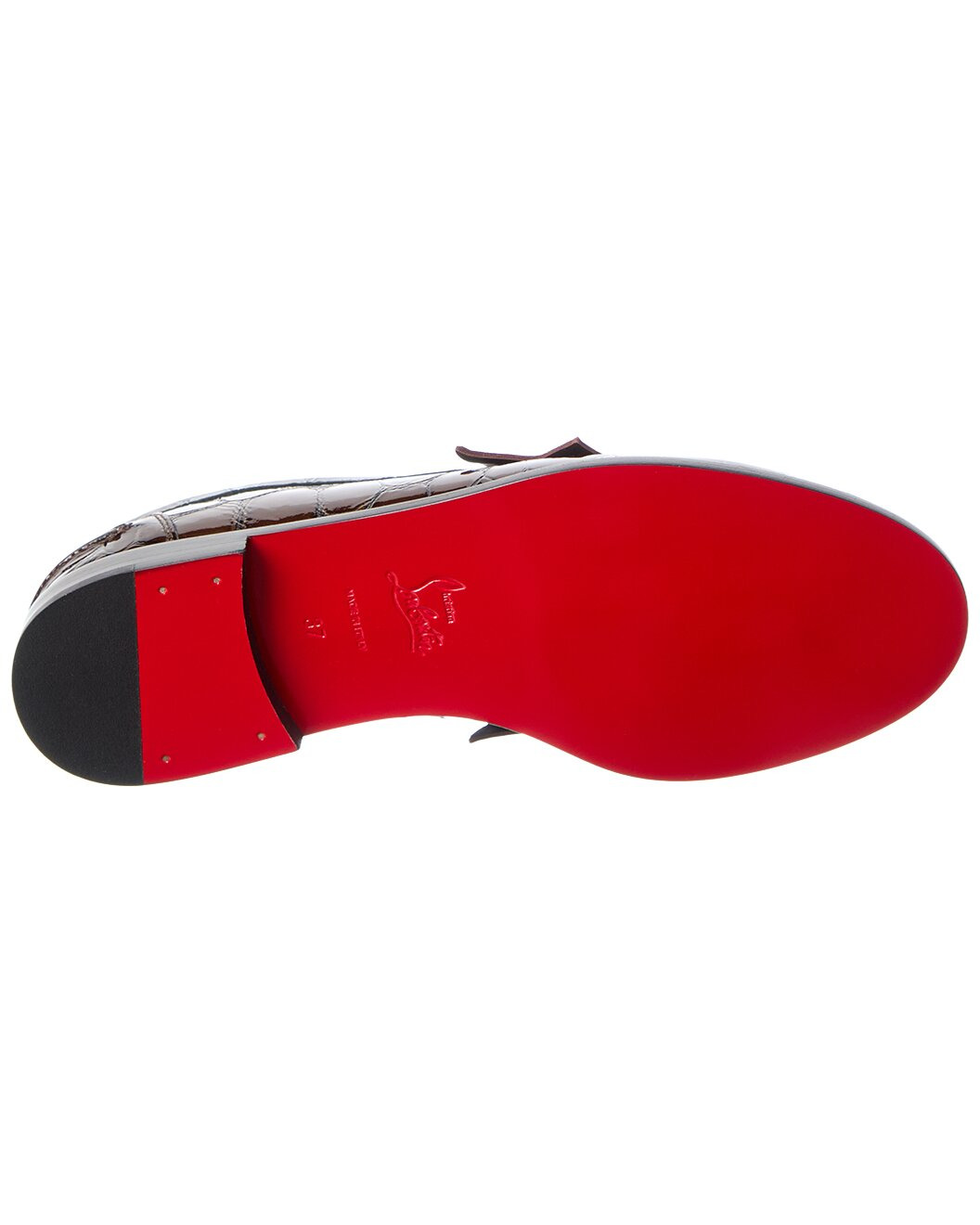 Christian Louboutin Penny Lizard-Embossed Leather Loafer - 4