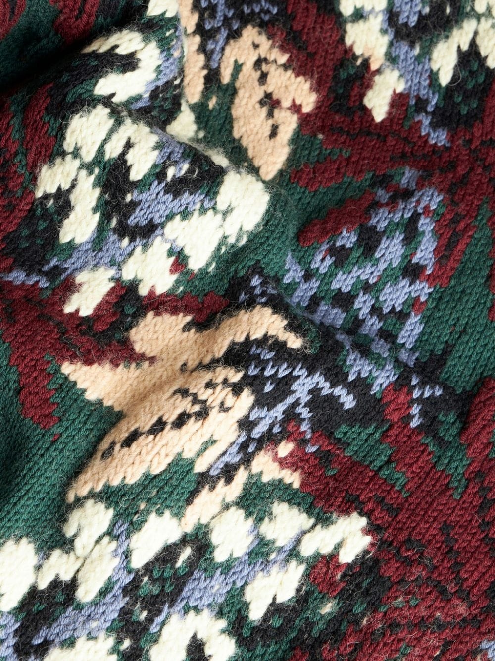 V-neck jacquard cardigan - 6
