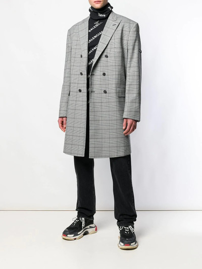 BALENCIAGA washed double breasted coat outlook