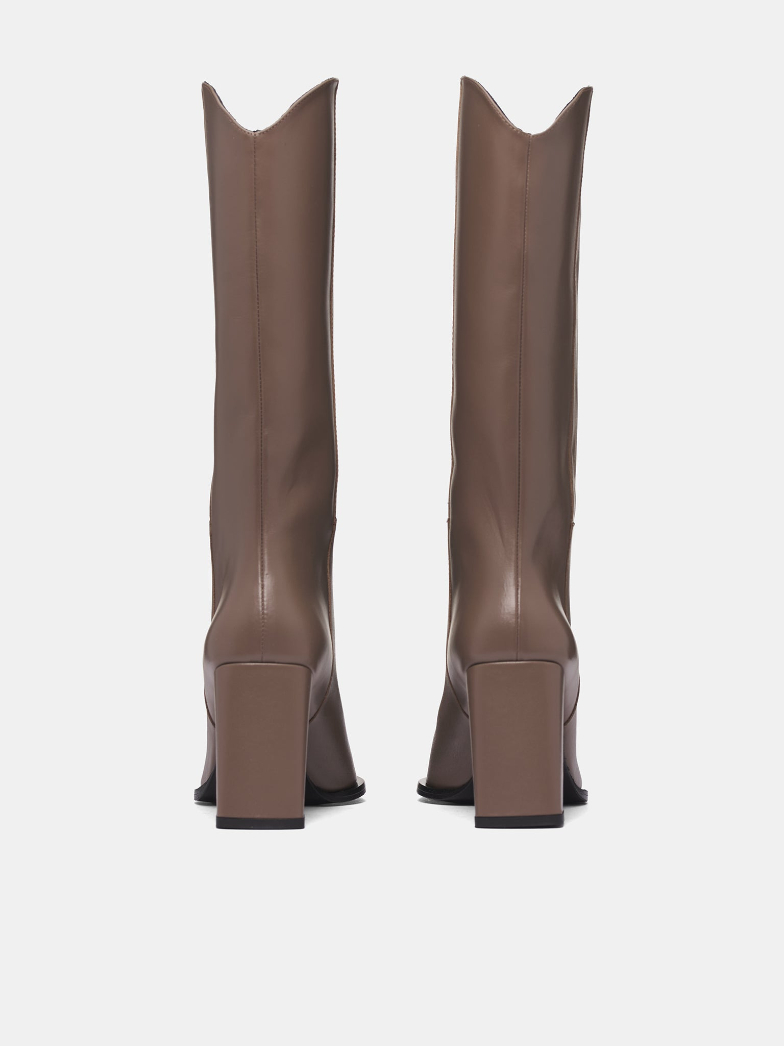 Brown Leather Bridge Cowboy Boots - 4