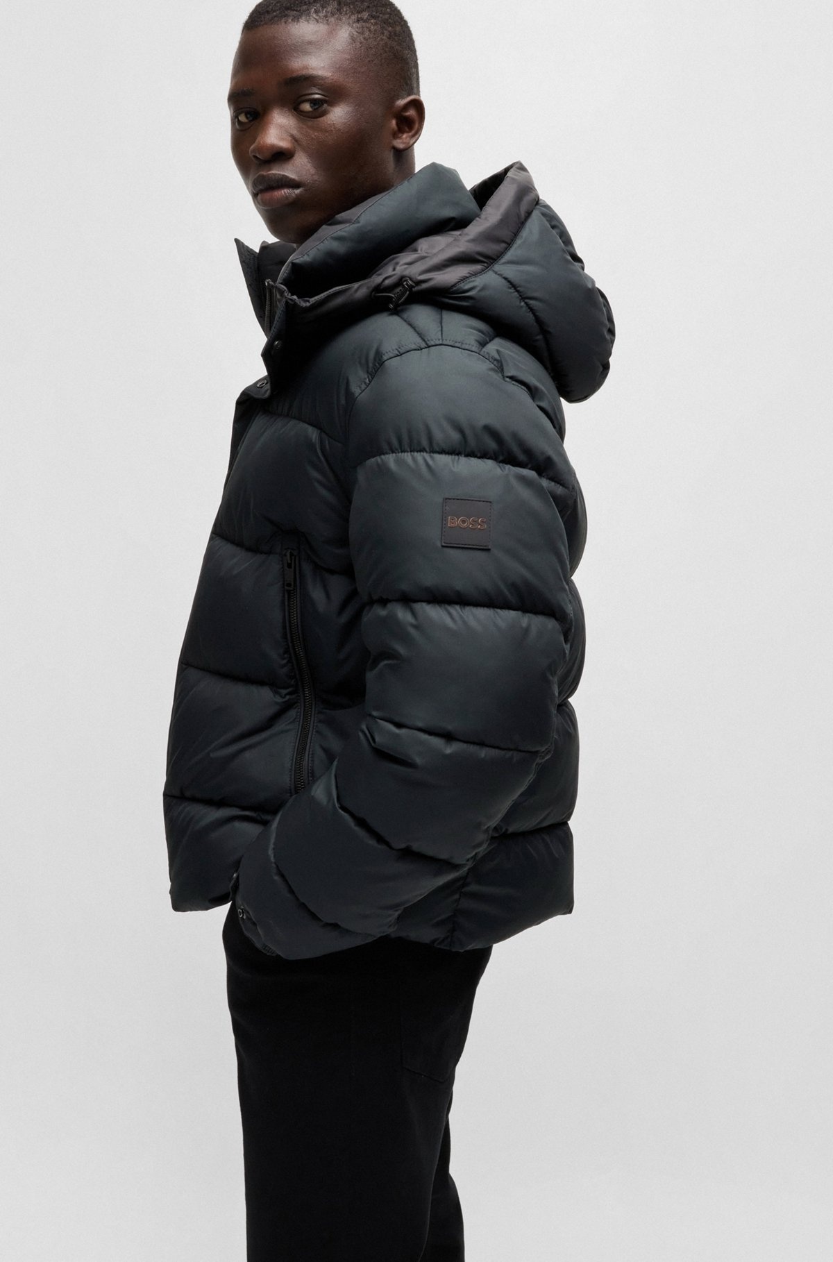 REGULAR-FIT PUFFER JACKET IN WATER-REPELLENT FABRIC - 5