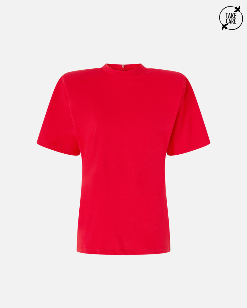 SHORT-SLEEVED T-SHIRT WITH PADDED SHOULDERS 1