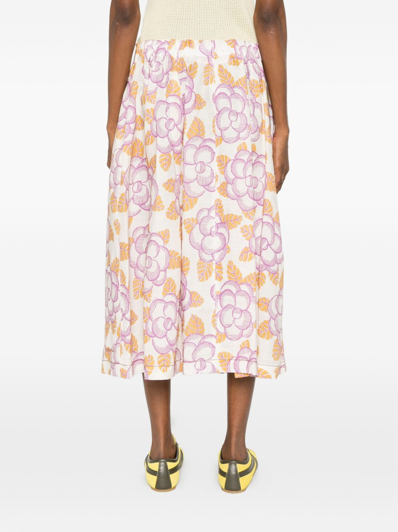 floral-print mid skirt 4